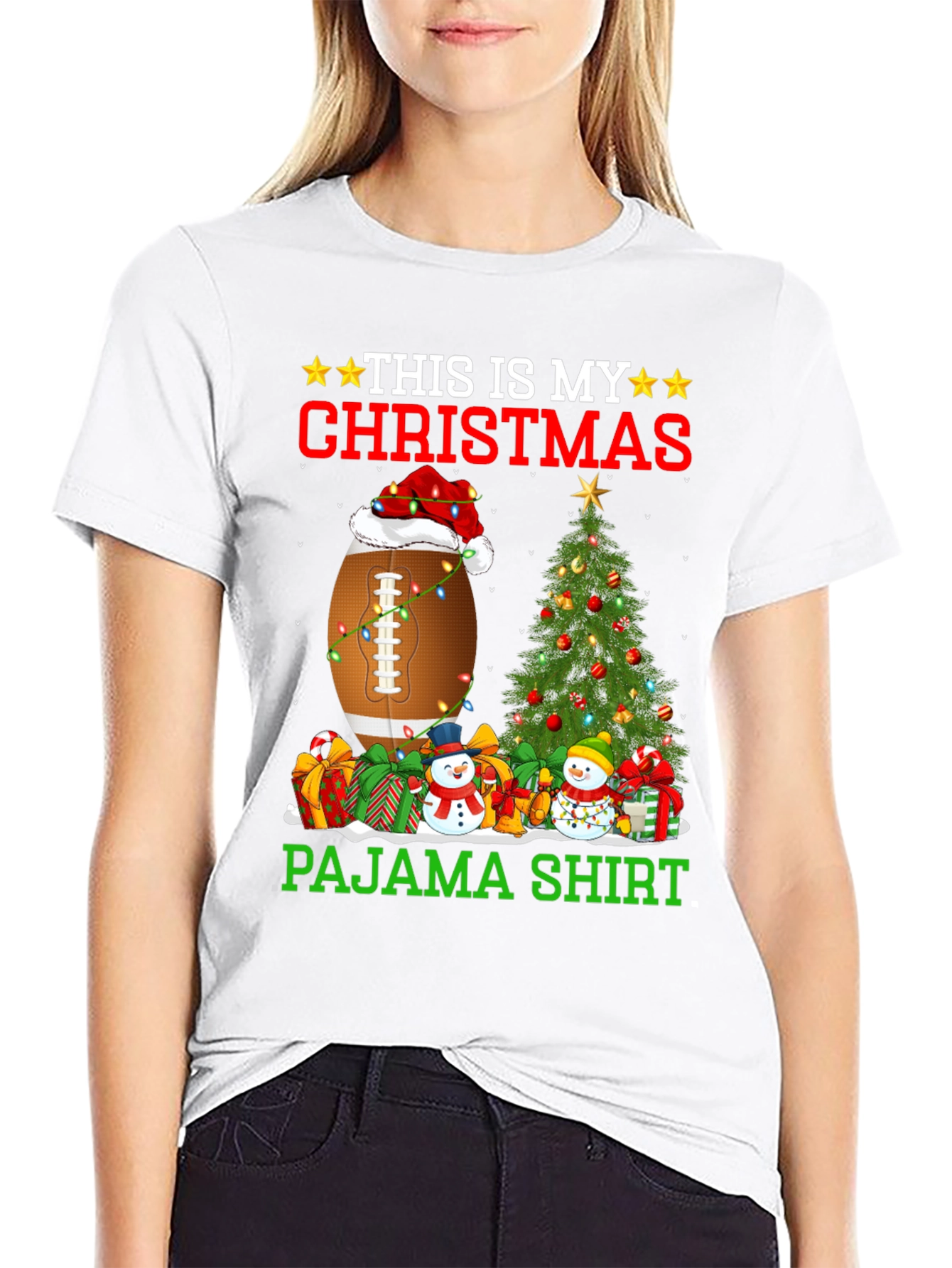 Christmas Football Pajama Shirt