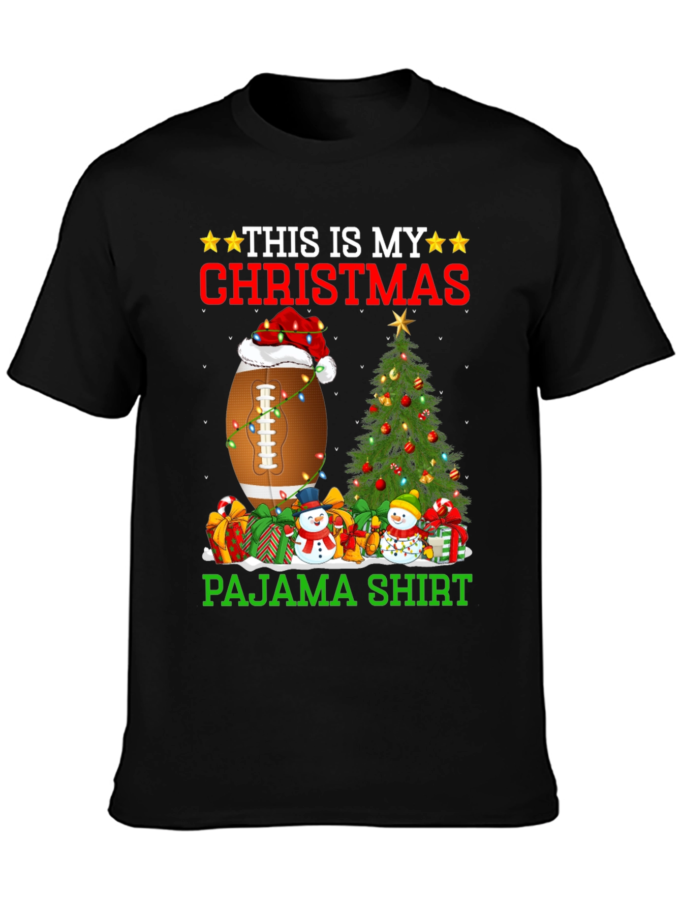 Christmas Football Pajama Shirt