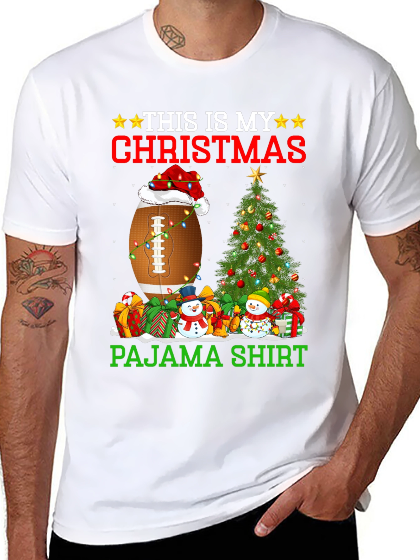 Christmas Football Pajama Shirt