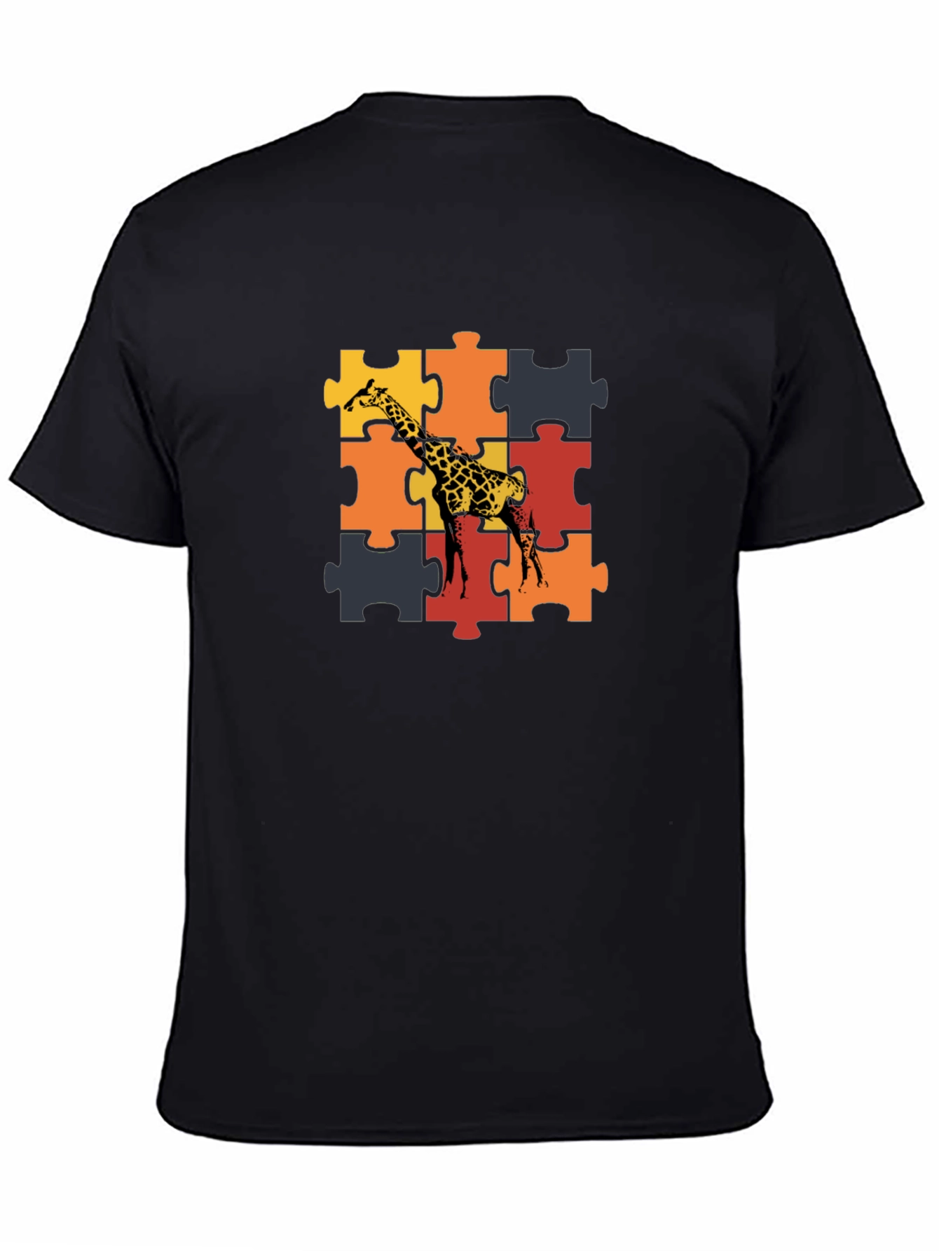 Giraffe Puzzle T-Shirt - Stylish Animal Tee