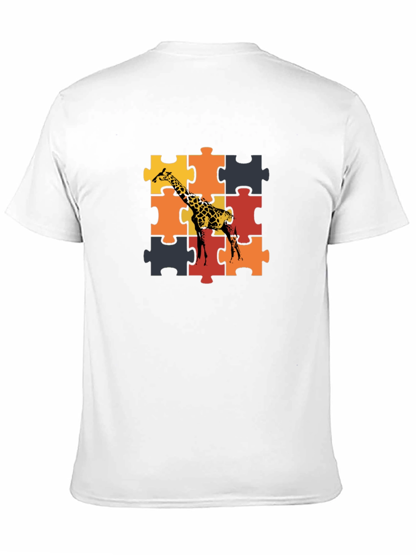 Giraffe Puzzle T-Shirt - Stylish Animal Tee