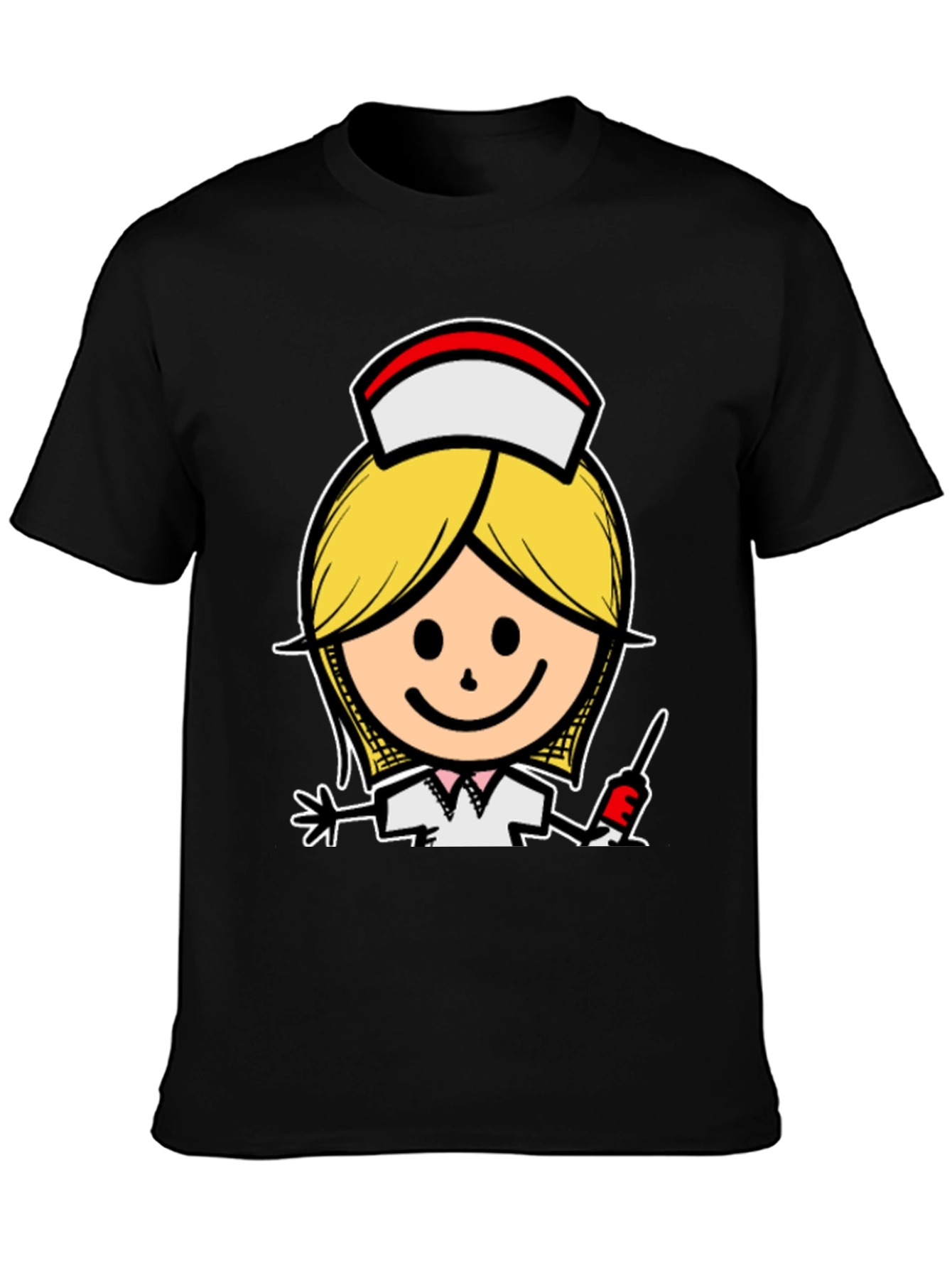 Cartoon Nurse T-Shirt - Unique Graphic Tee