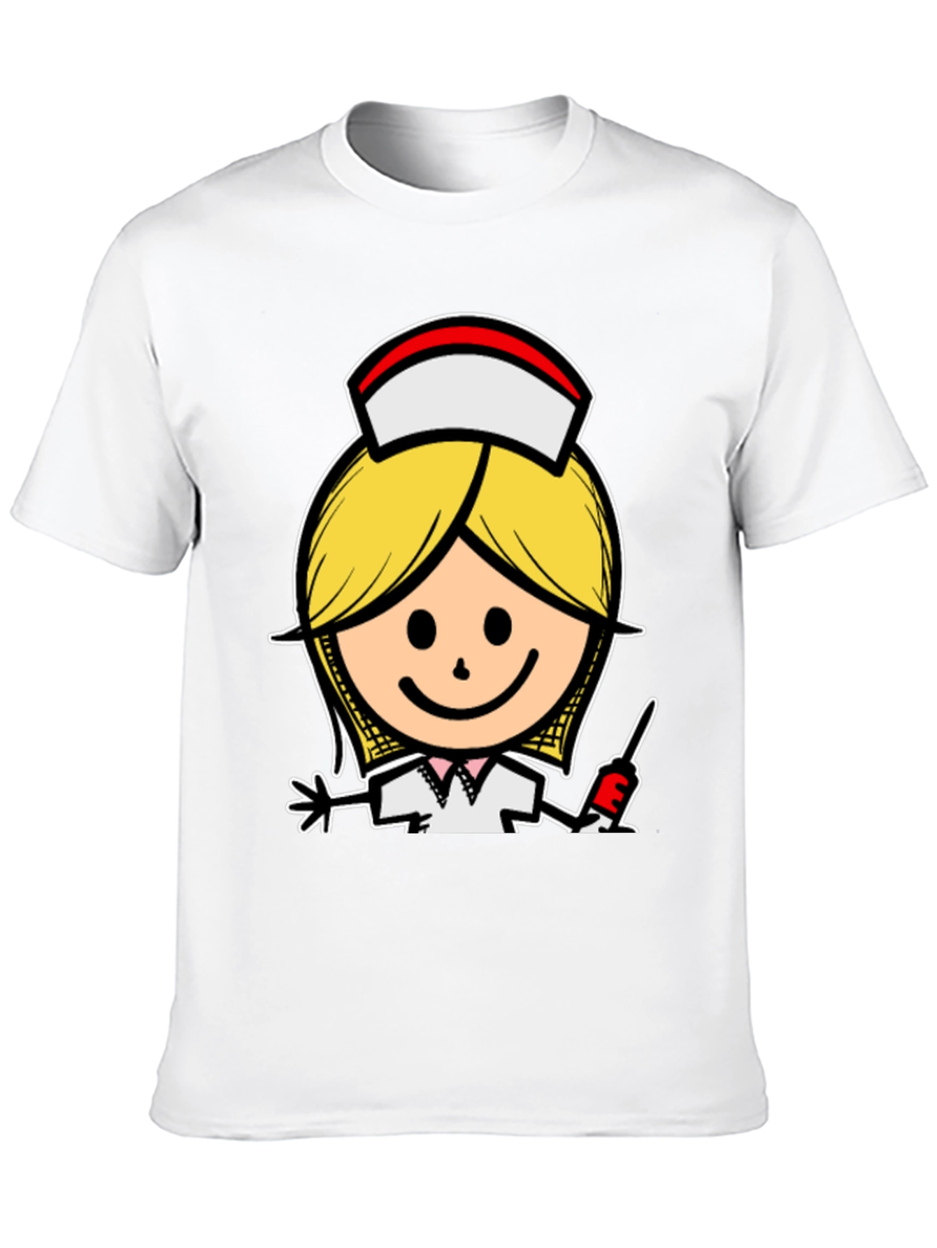 Cartoon Nurse T-Shirt - Unique Graphic Tee