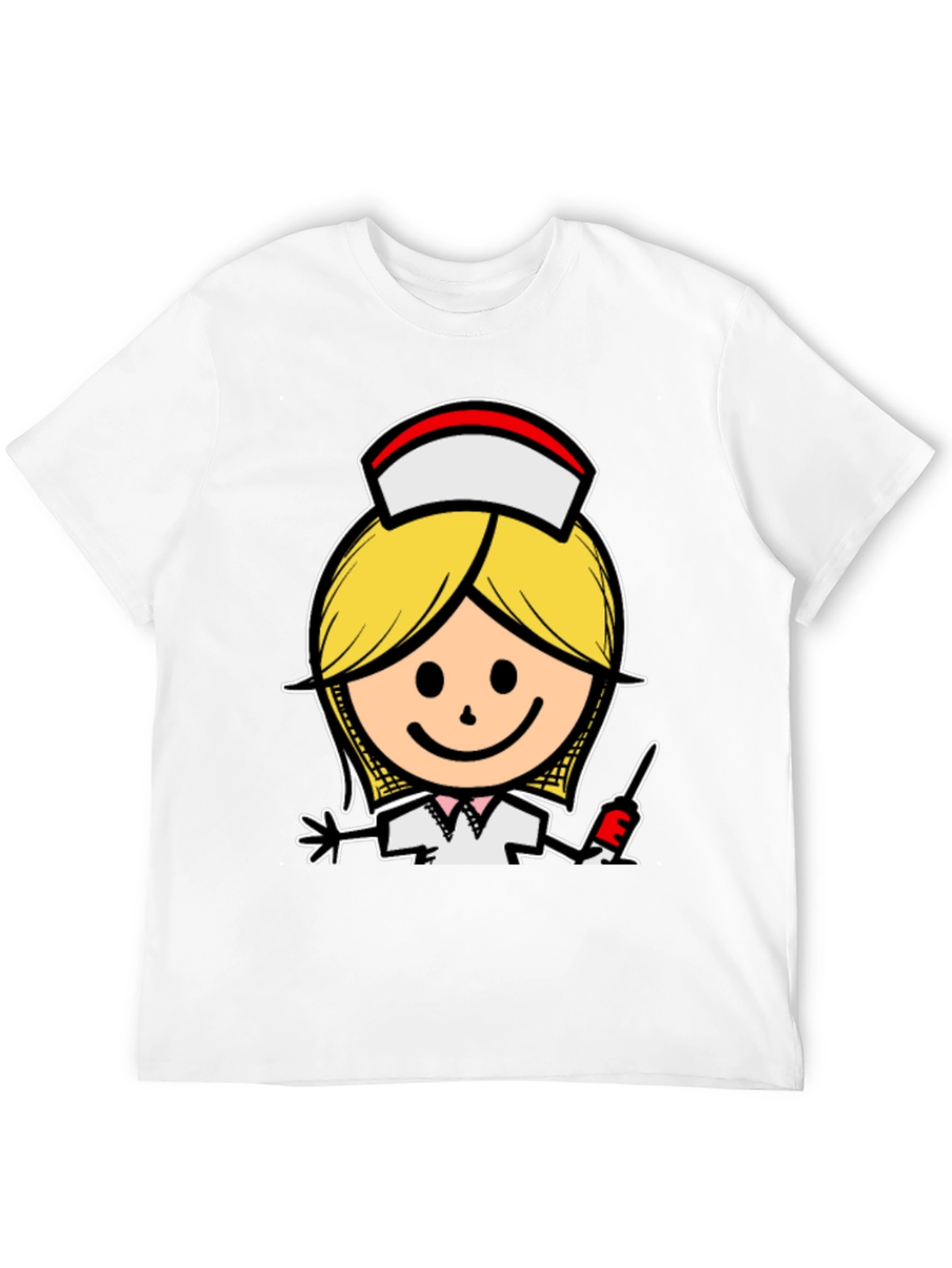 Cartoon Nurse T-Shirt - Unique Graphic Tee