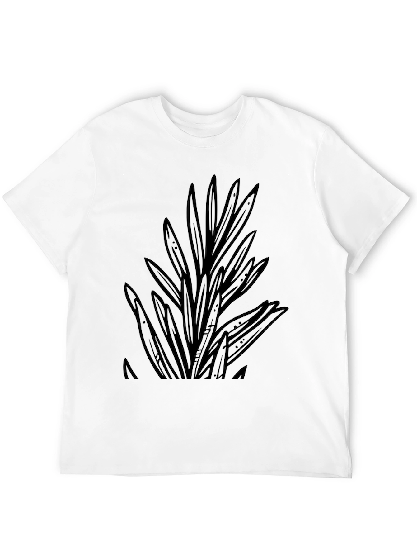 Black Graphic Tee - Nature Design