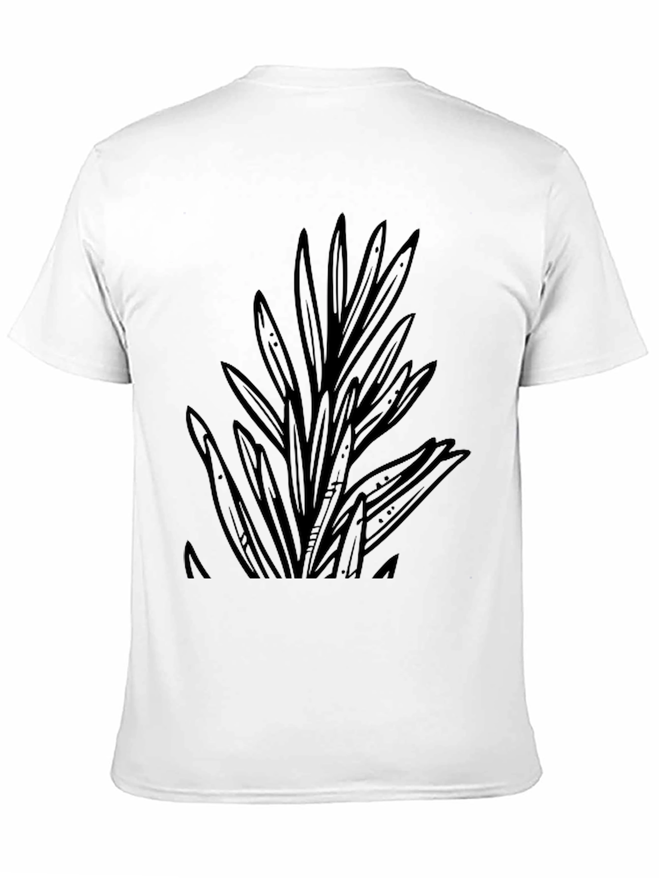 Black Graphic Tee - Nature Design