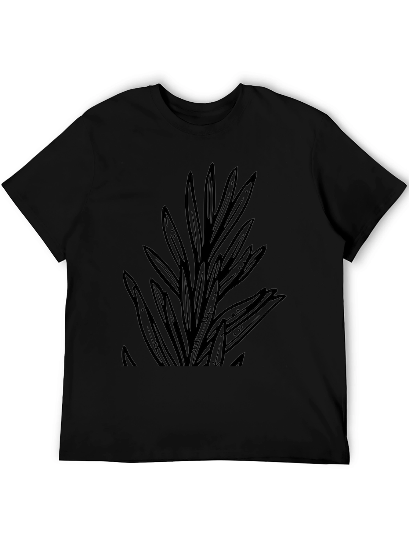 Black Graphic Tee - Nature Design