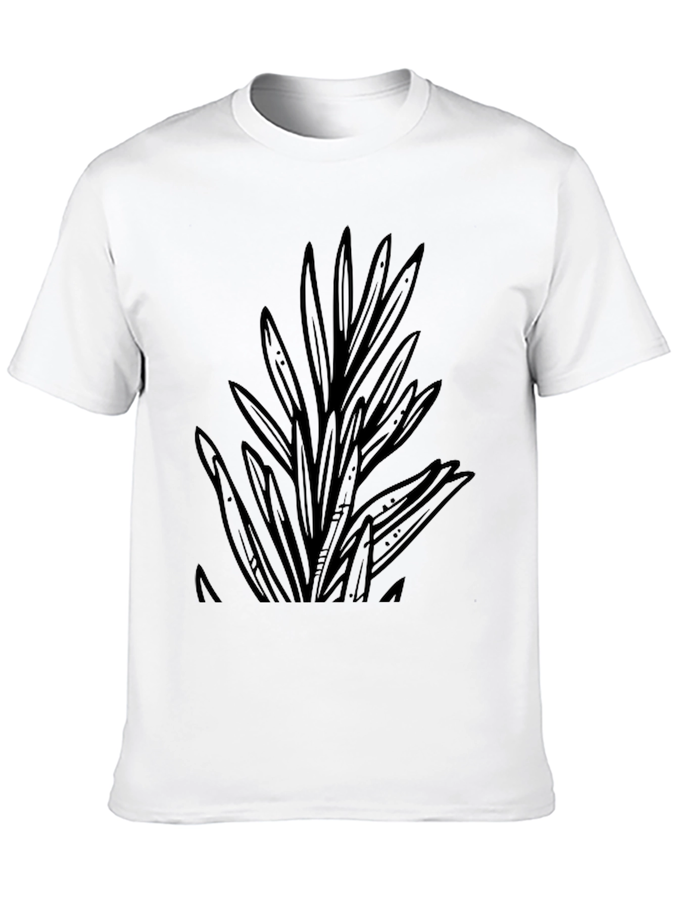 Black Graphic Tee - Nature Design