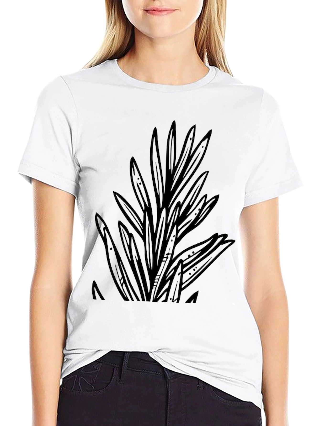 Black Graphic Tee - Nature Design