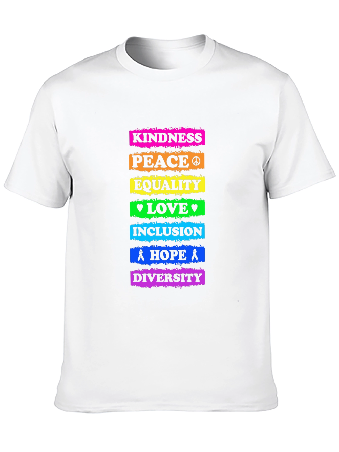 Kindness Peace Equality Love Inclusion Hope Diversity T-Shirt