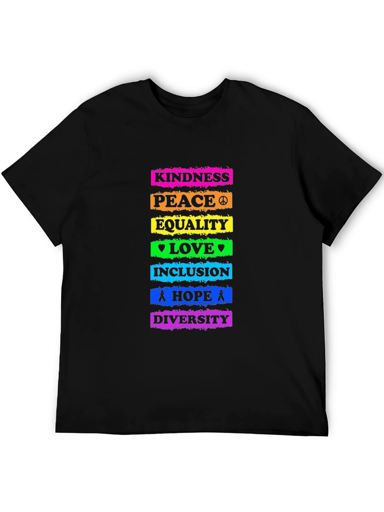 Kindness Peace Equality Love Inclusion Hope Diversity T-Shirt