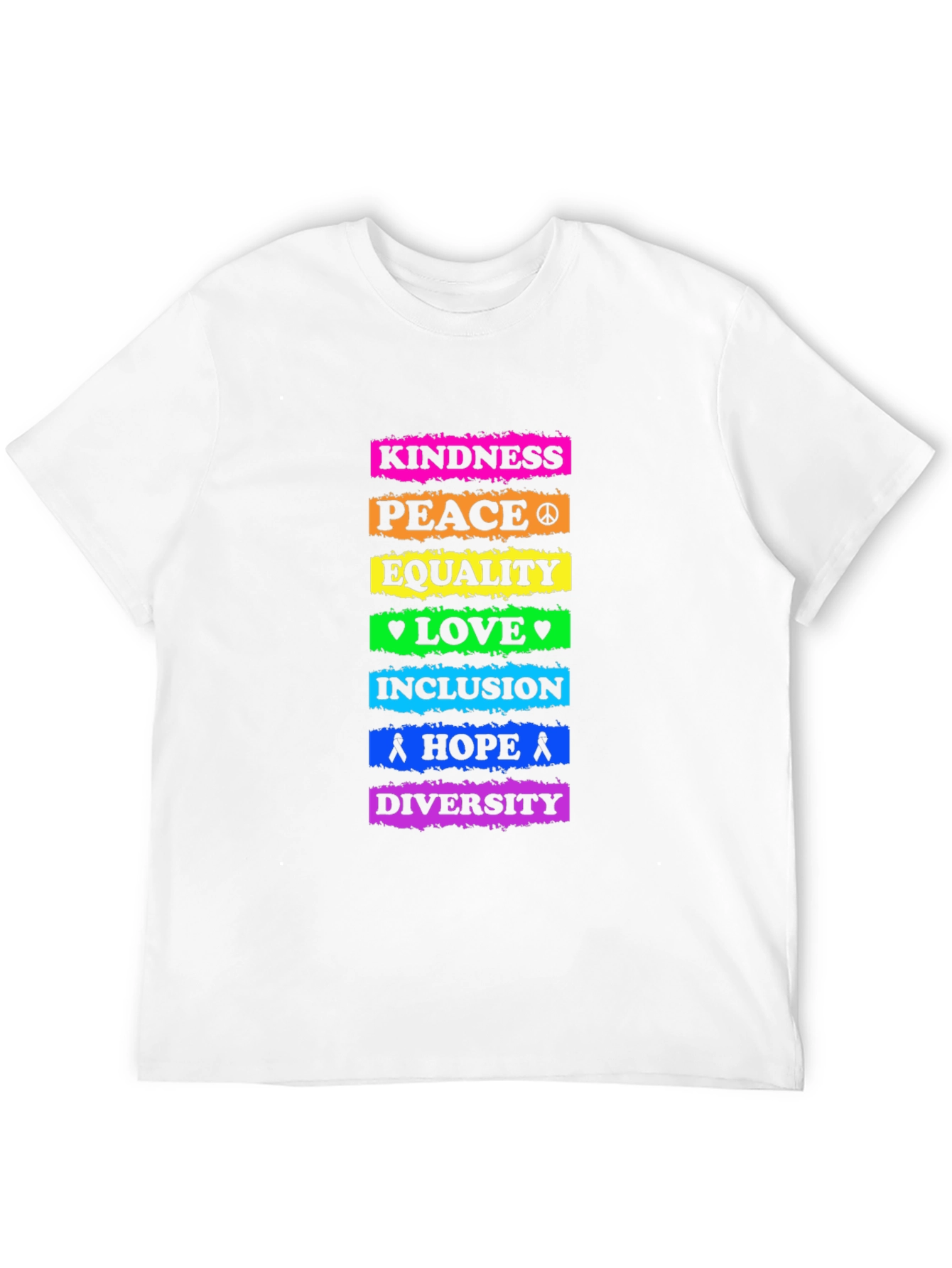 Kindness Peace Equality Love Inclusion Hope Diversity T-Shirt