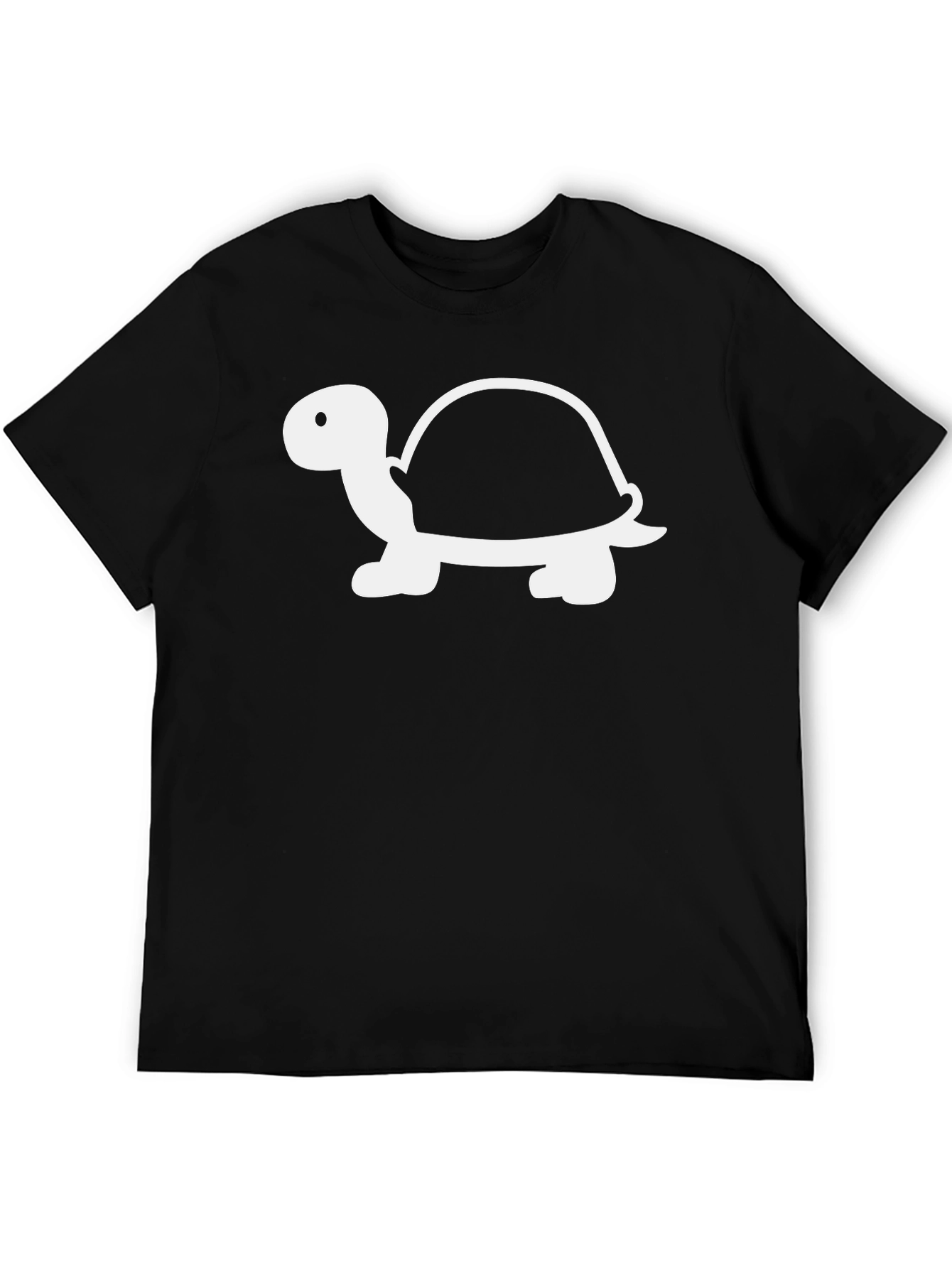 Turtle Graphic Tee - Black Cotton T-Shirt