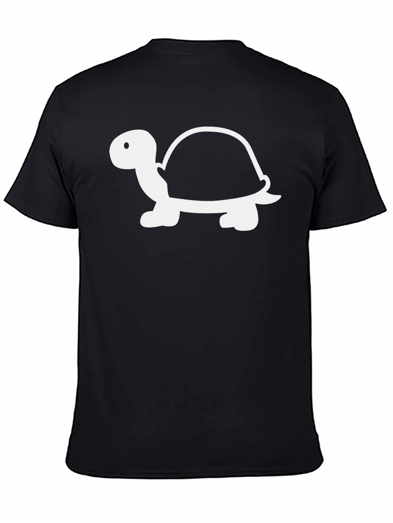 Turtle Graphic Tee - Black Cotton T-Shirt