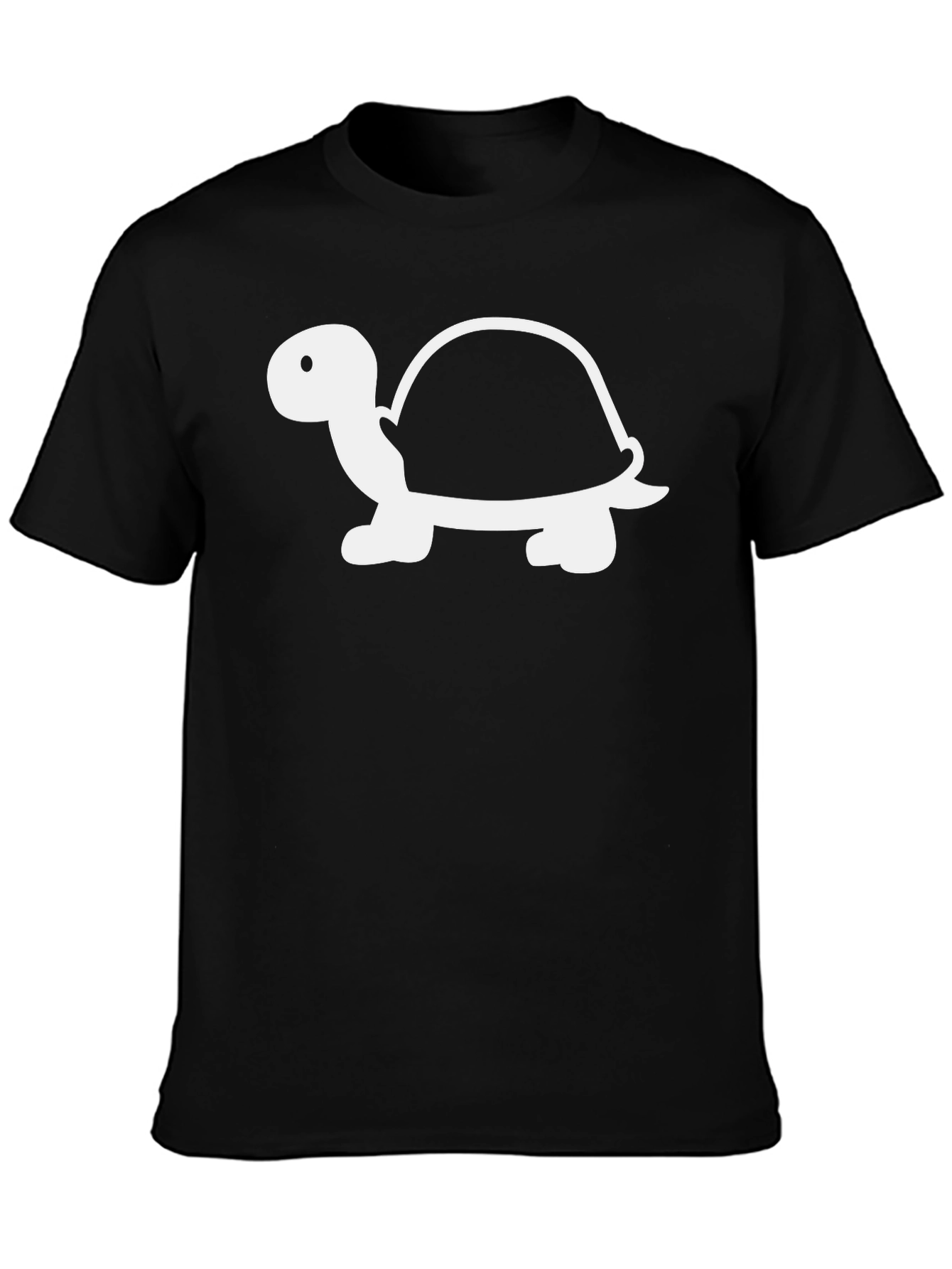 Turtle Graphic Tee - Black Cotton T-Shirt
