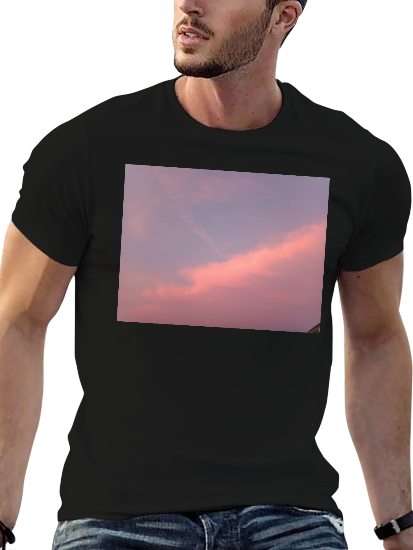 Sunset Sky Graphic Tee - Black