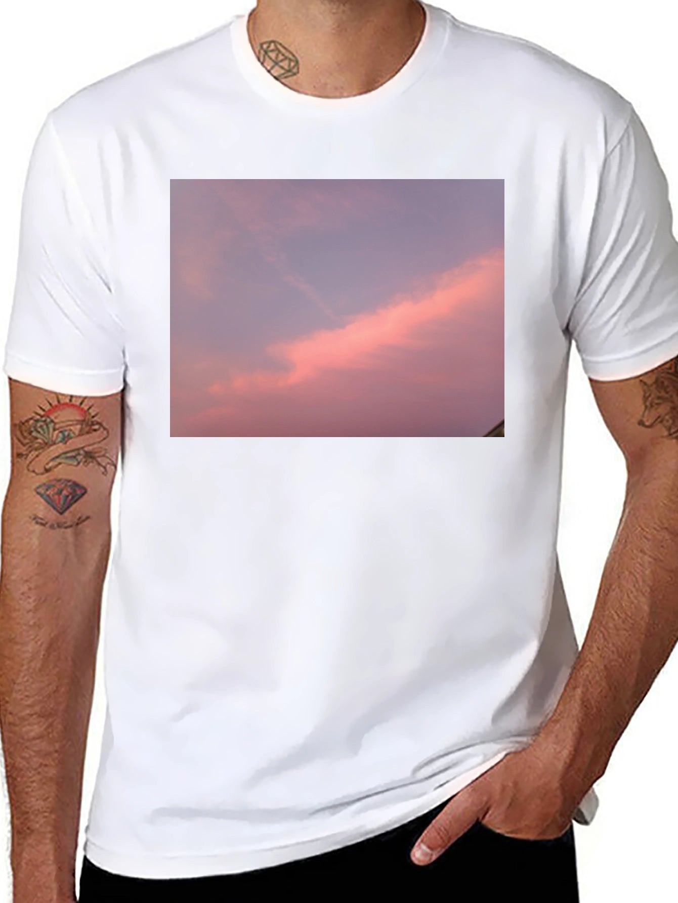 Sunset Sky Graphic Tee - Black