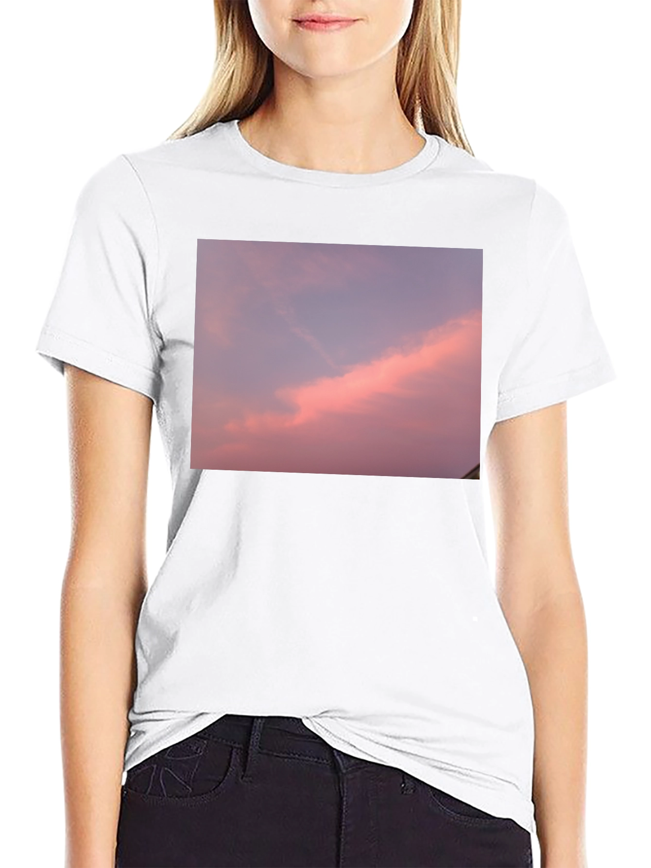Sunset Sky Graphic Tee - Black