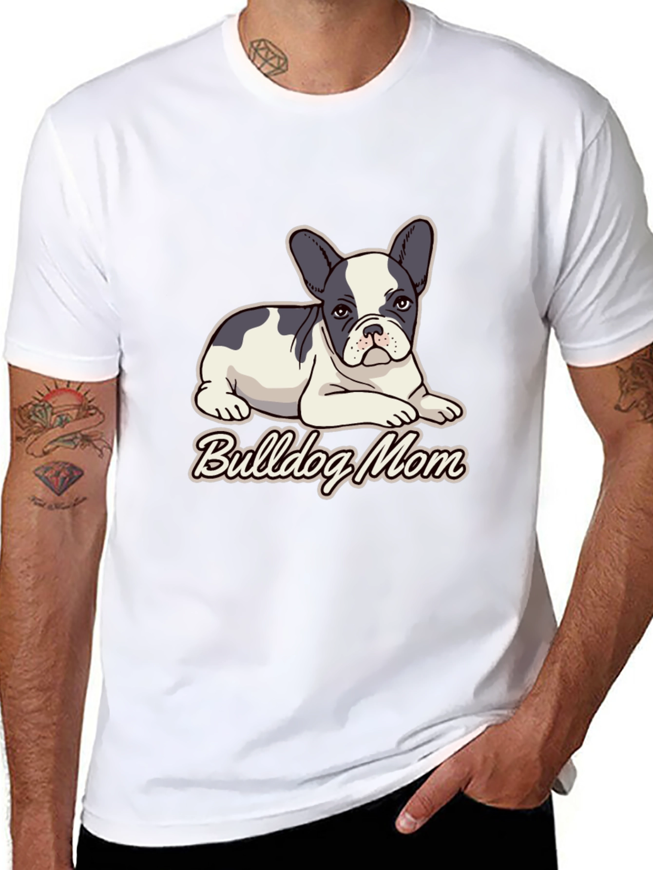 Bulldog Mom Graphic Tee - Cute Dog Lover Shirt