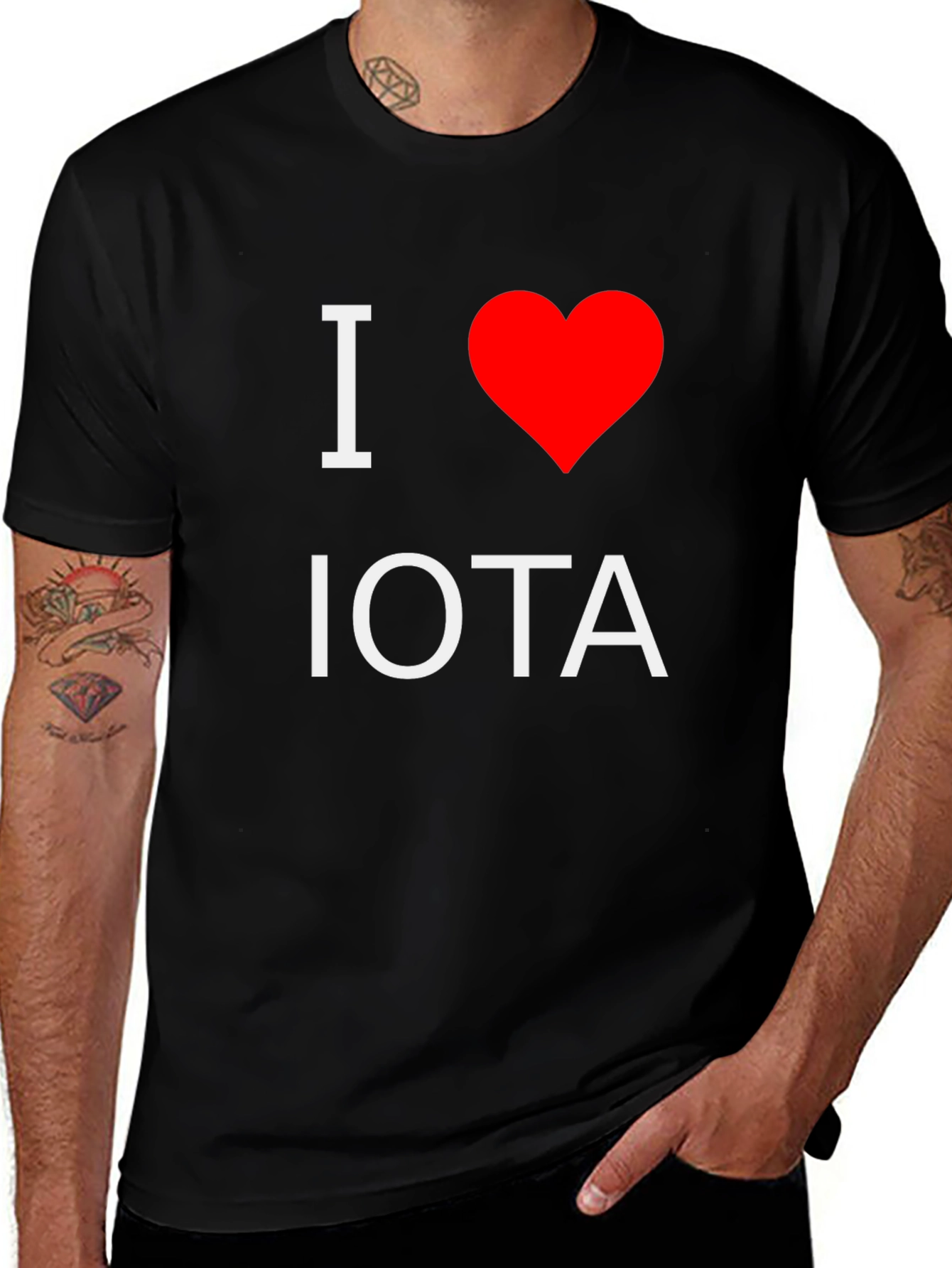 I Heart Iota Black T-Shirt