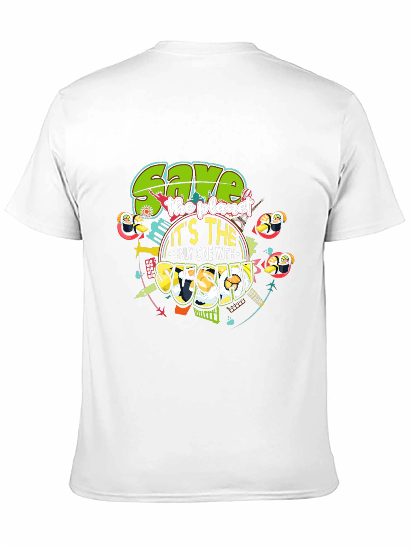 Save the Planet with Sushi Graphic Tee
