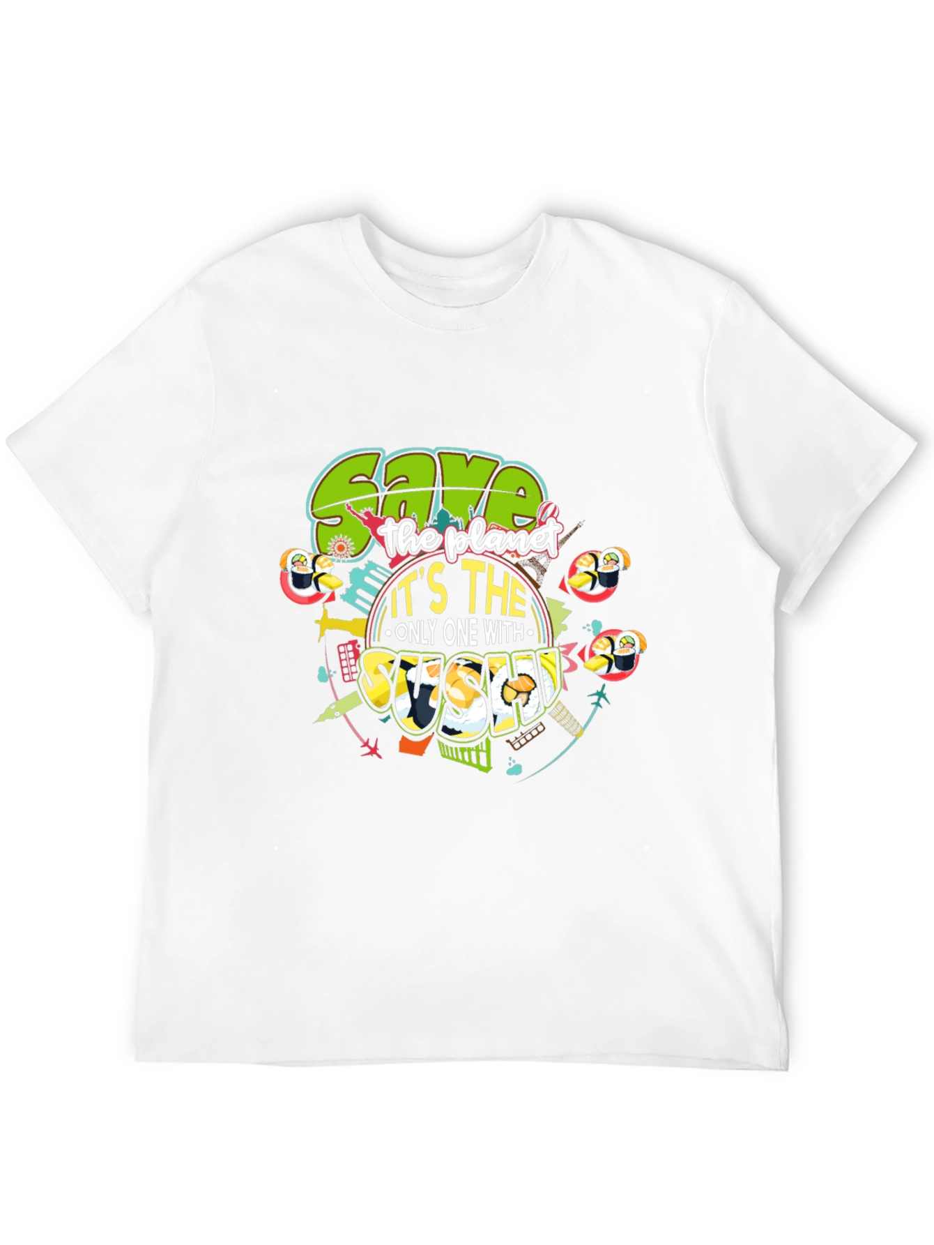 Save the Planet with Sushi Graphic Tee