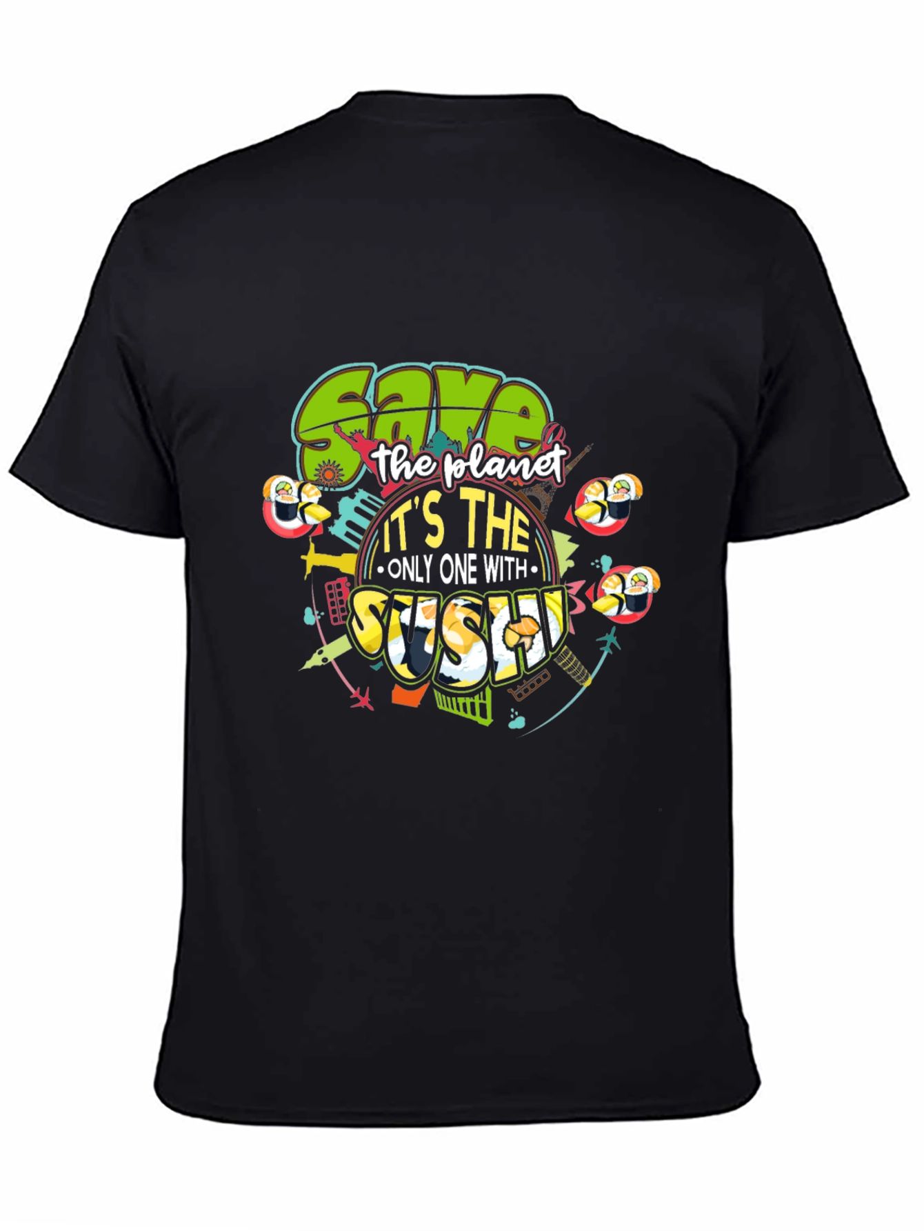 Save the Planet with Sushi Graphic Tee