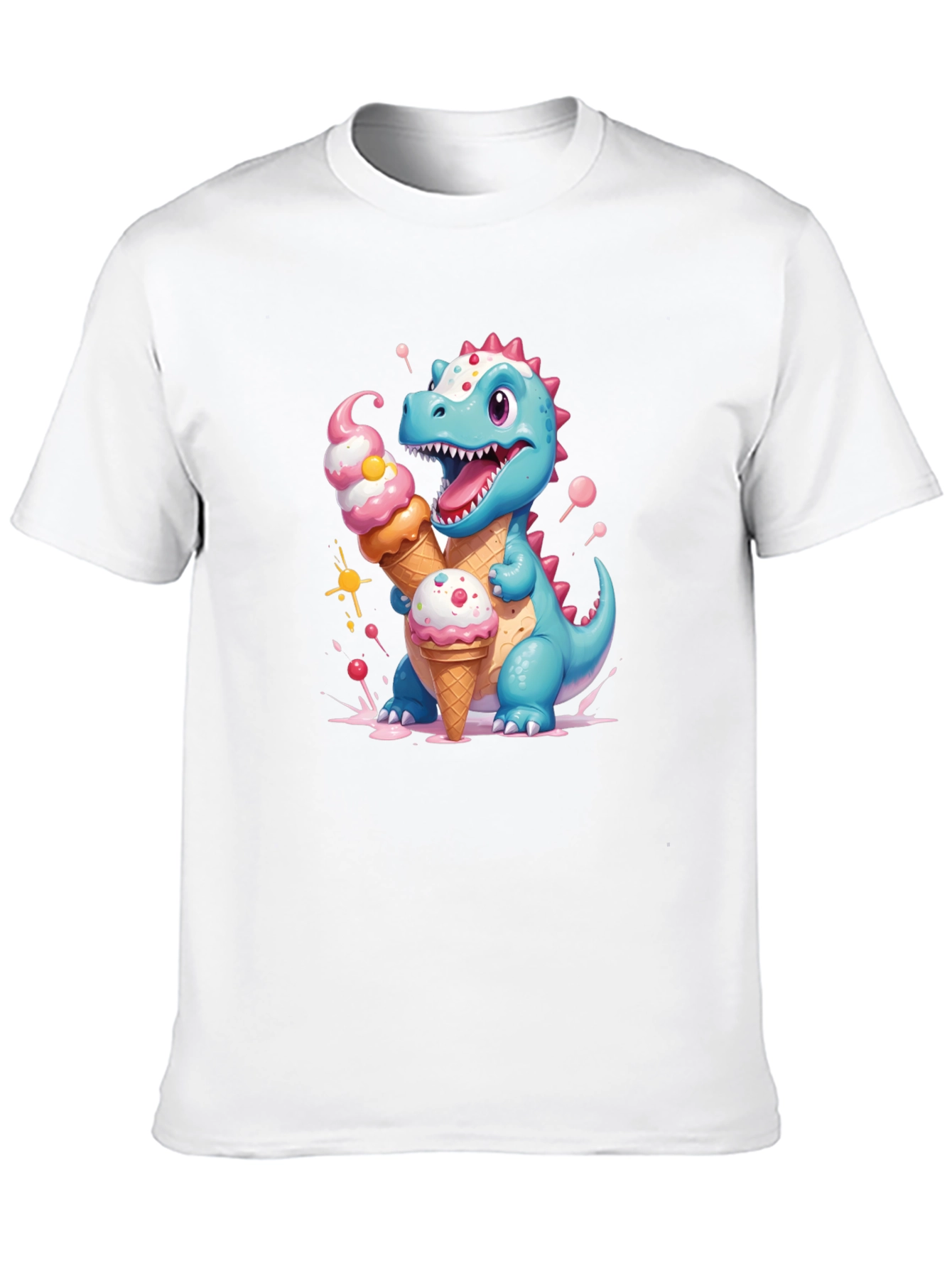 Cute Dino Ice Cream T-Shirt