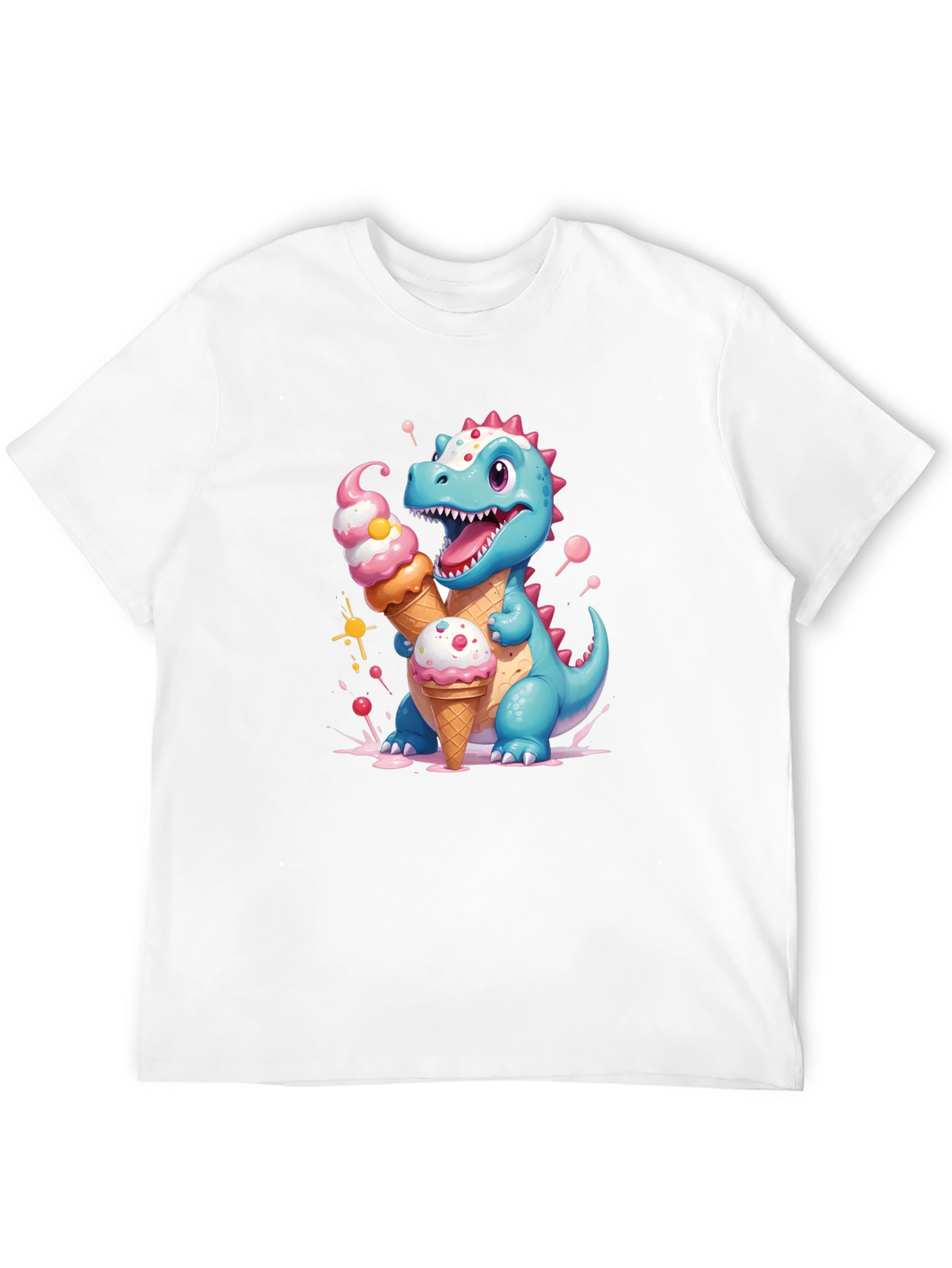 Cute Dino Ice Cream T-Shirt