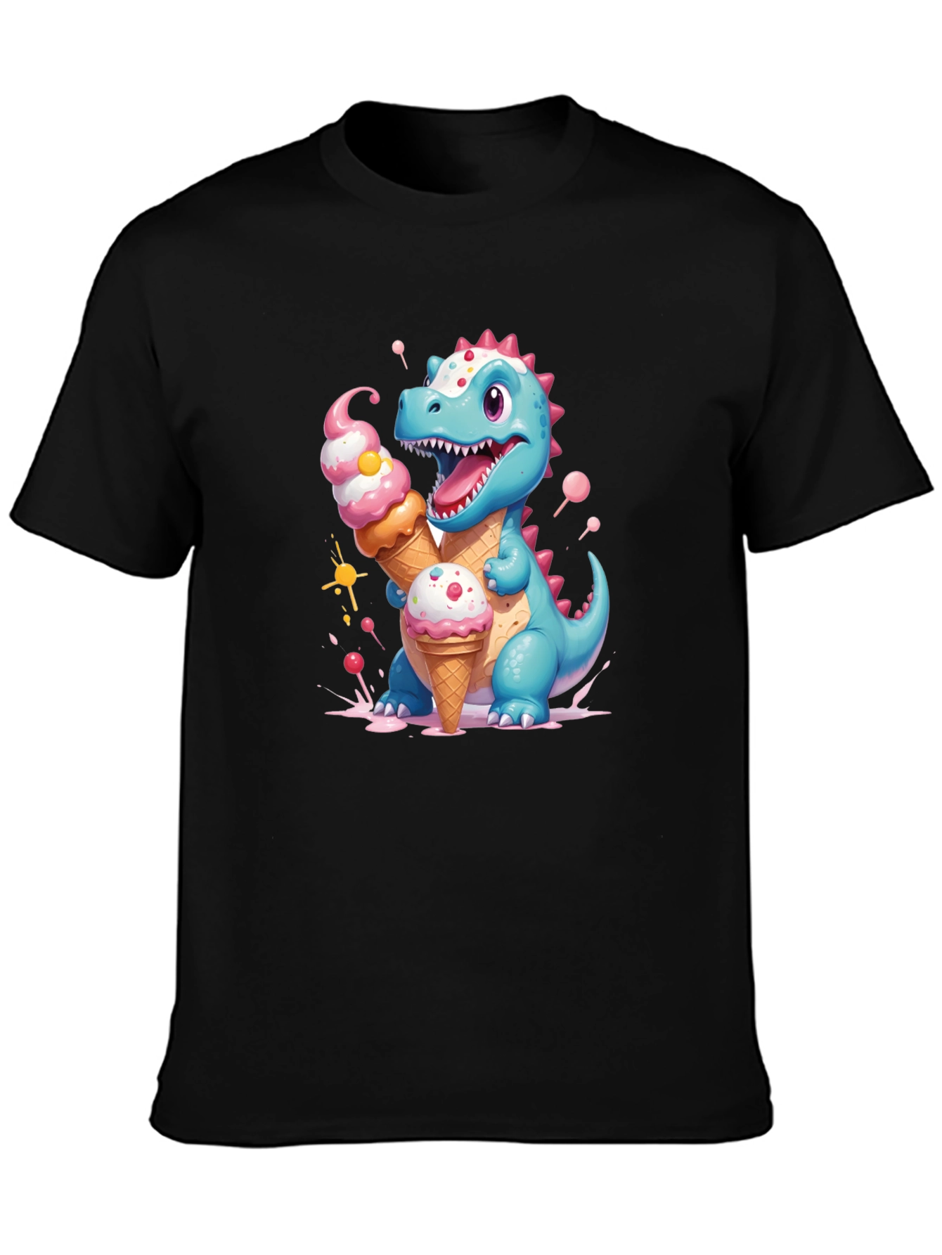 Cute Dino Ice Cream T-Shirt