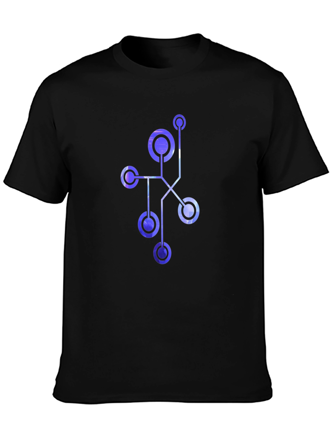 Abstract Geometric Design Mens Black T-Shirt
