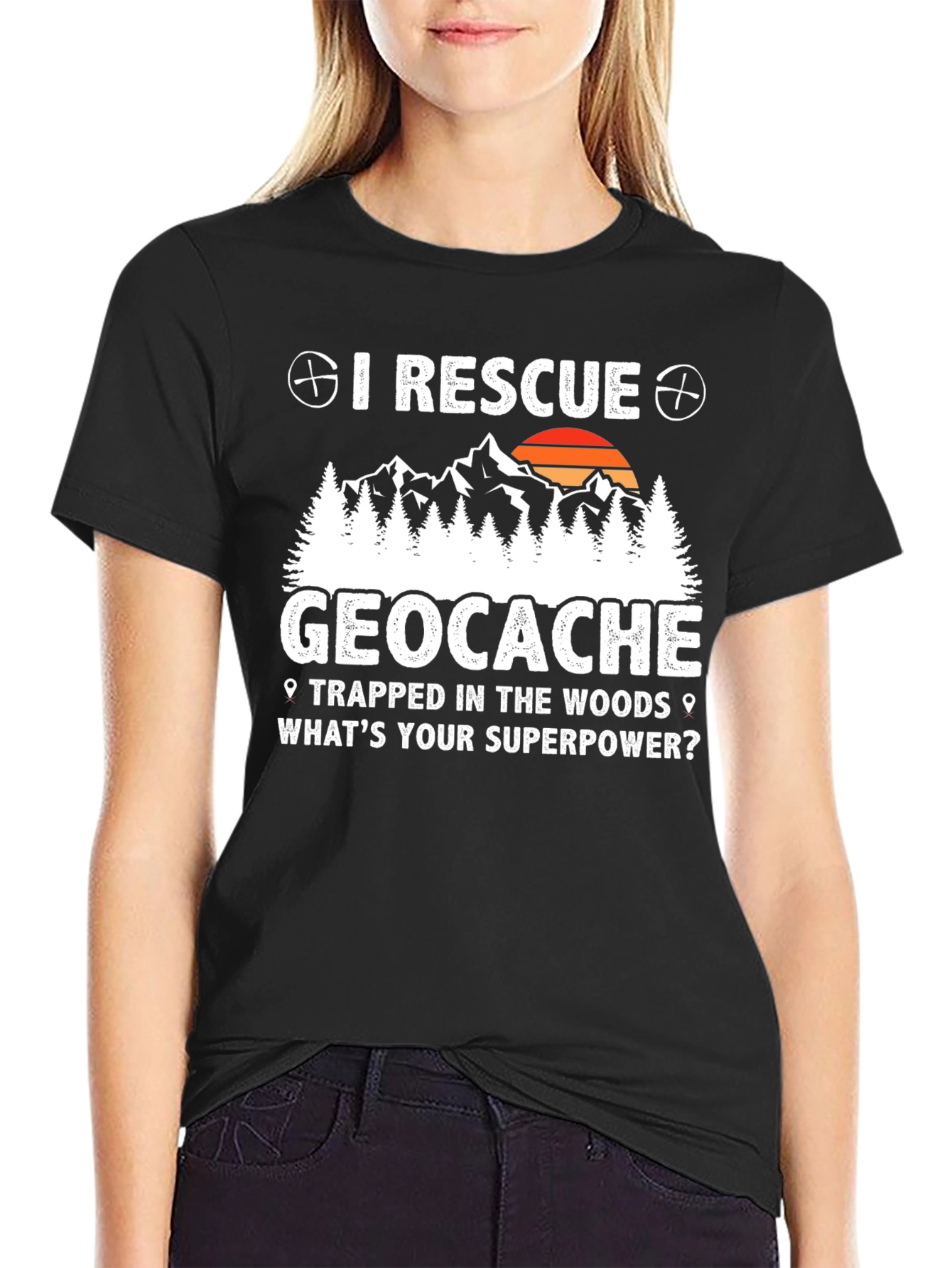 I Rescue Geocache T-Shirt - Whats Your Superpower?