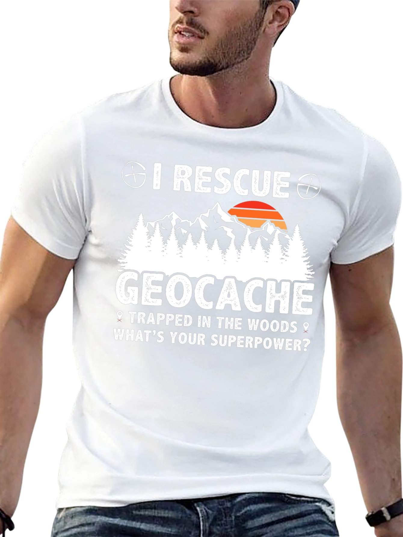 I Rescue Geocache T-Shirt - Whats Your Superpower?