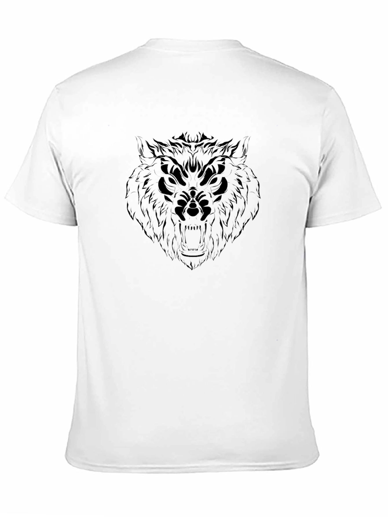 Wolf Skull Graphic Black T-Shirt