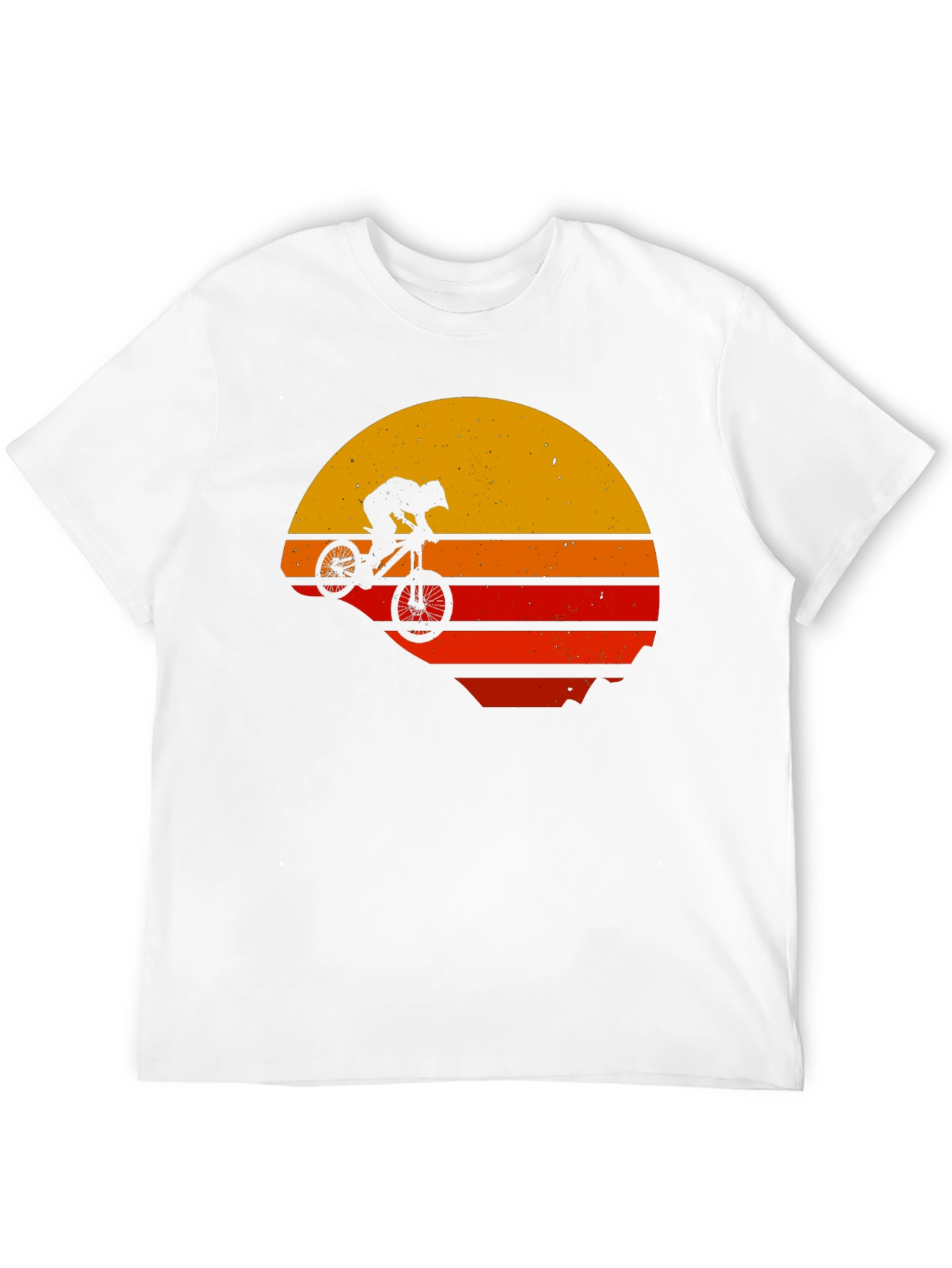 Retro Mountain Bike Sunset Graphic Tee