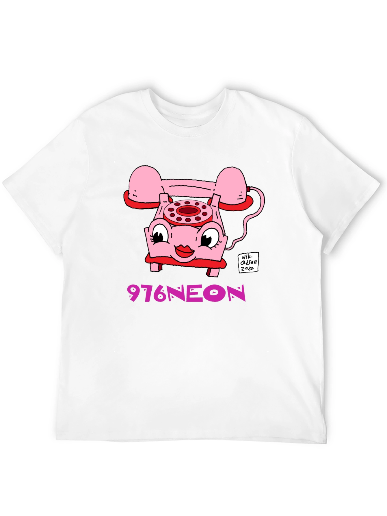 Retro Cartoon Phone Graphic T-Shirt