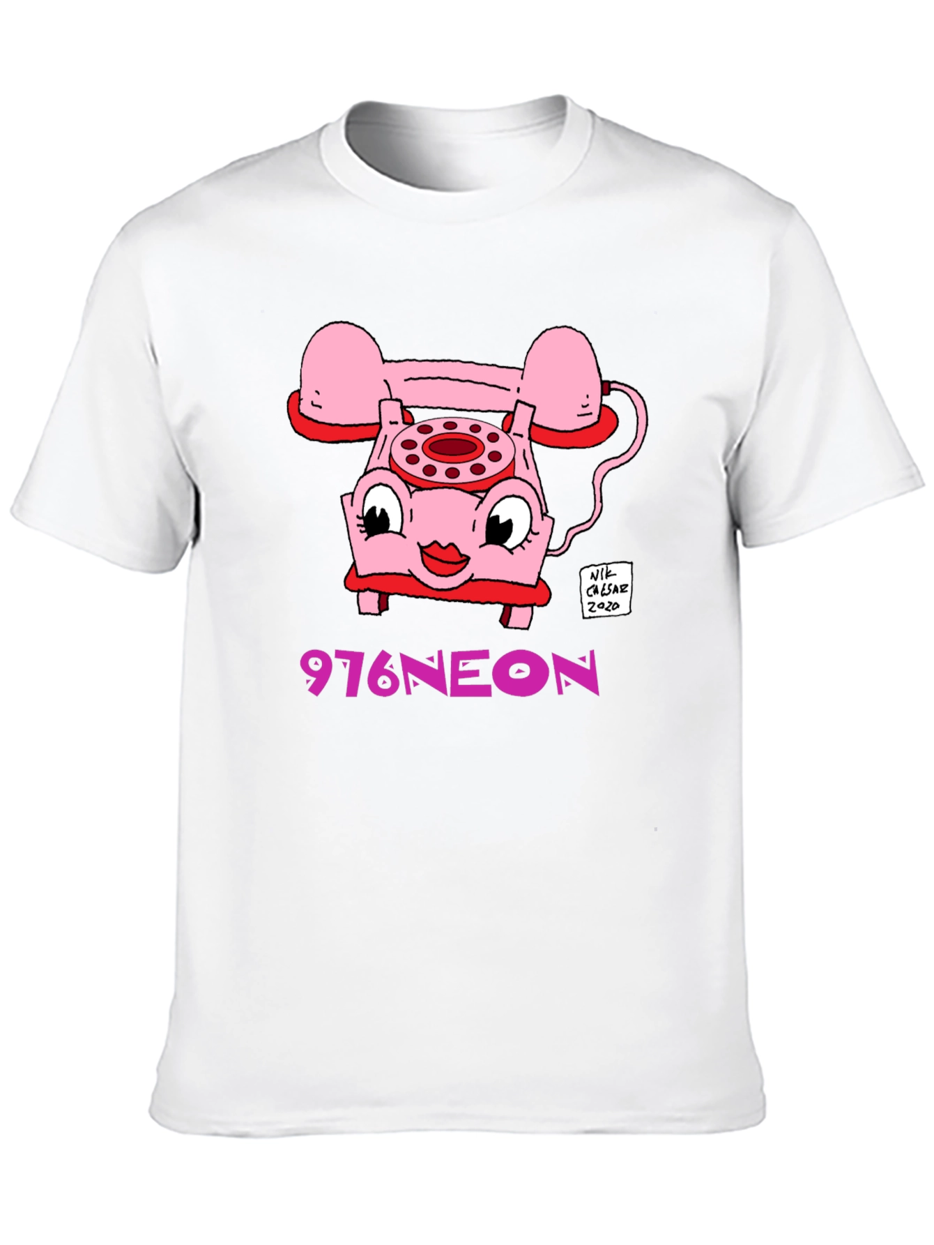 Retro Cartoon Phone Graphic T-Shirt