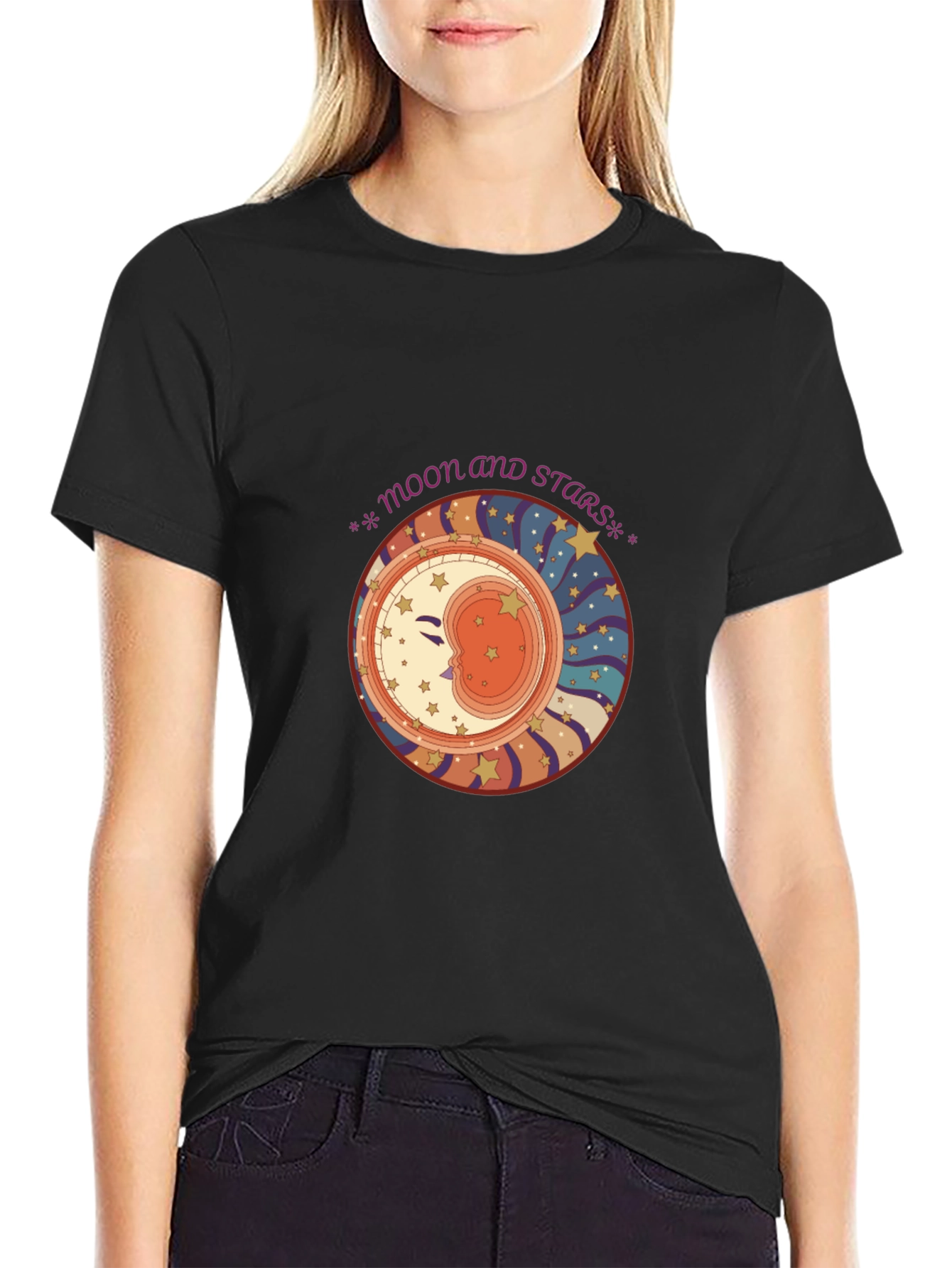 Retro Moon & Stars Graphic Tee