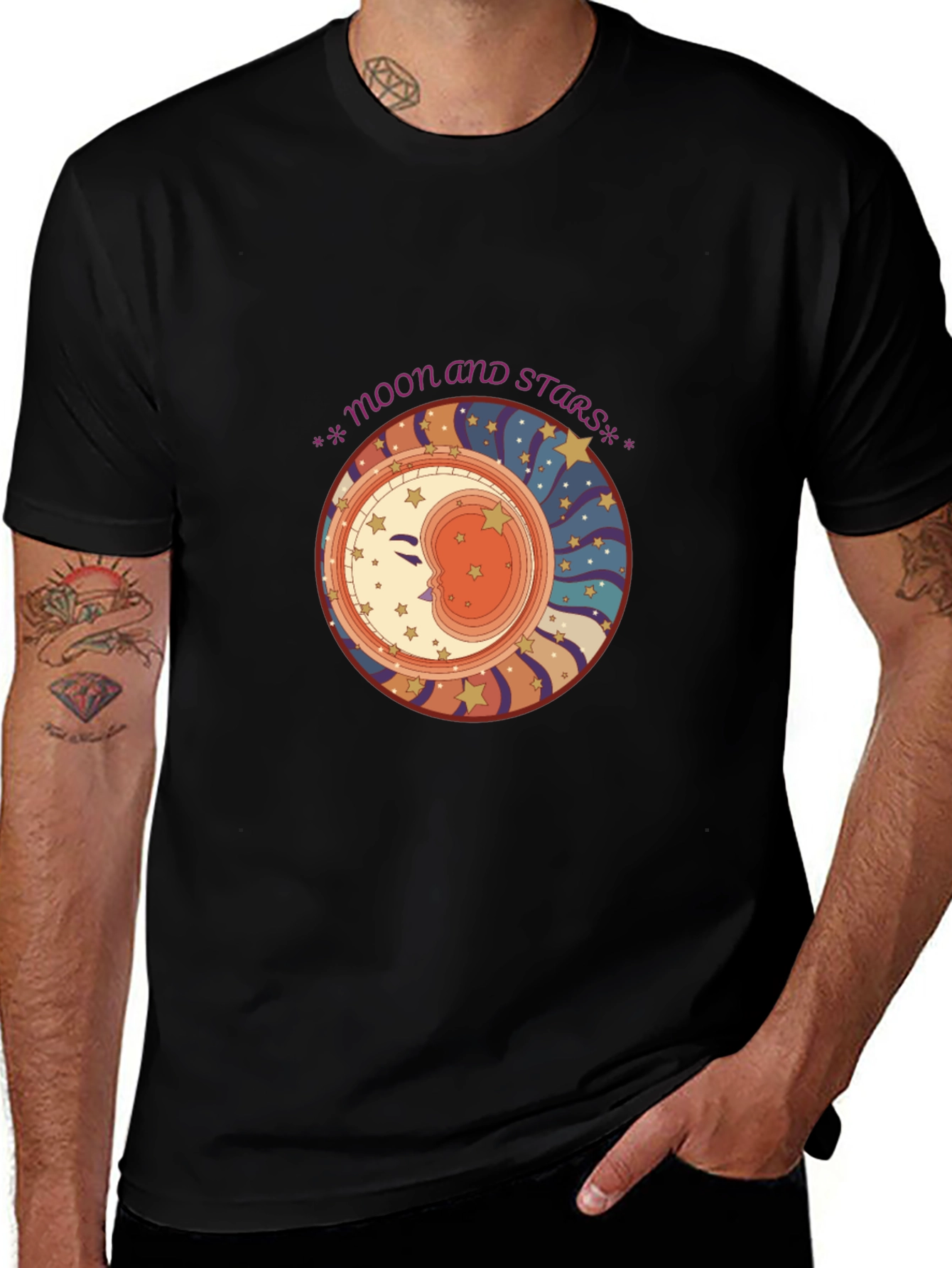 Retro Moon & Stars Graphic Tee