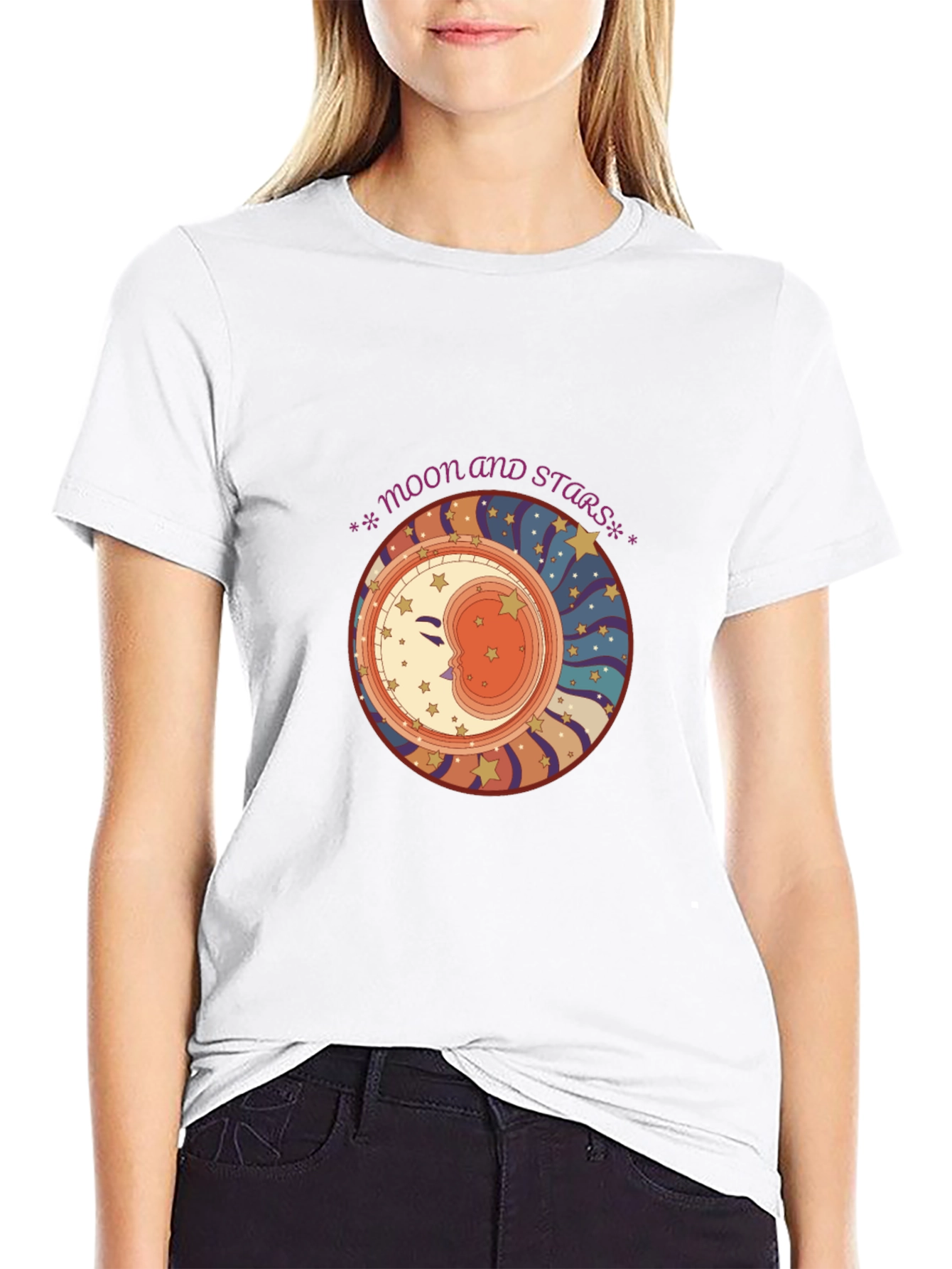 Retro Moon & Stars Graphic Tee