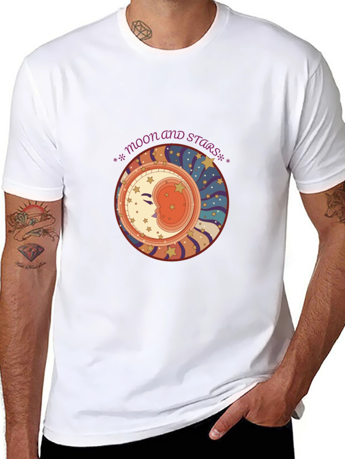 Retro Moon & Stars Graphic Tee
