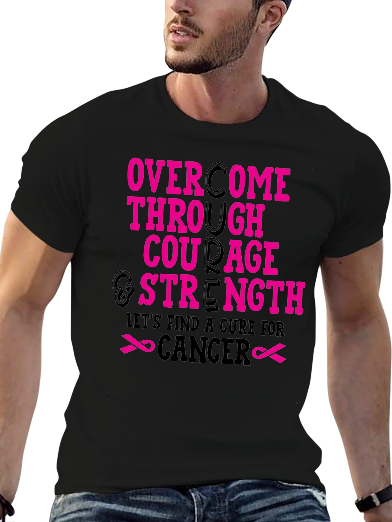 Courage & Strength Cancer Awareness T-Shirt