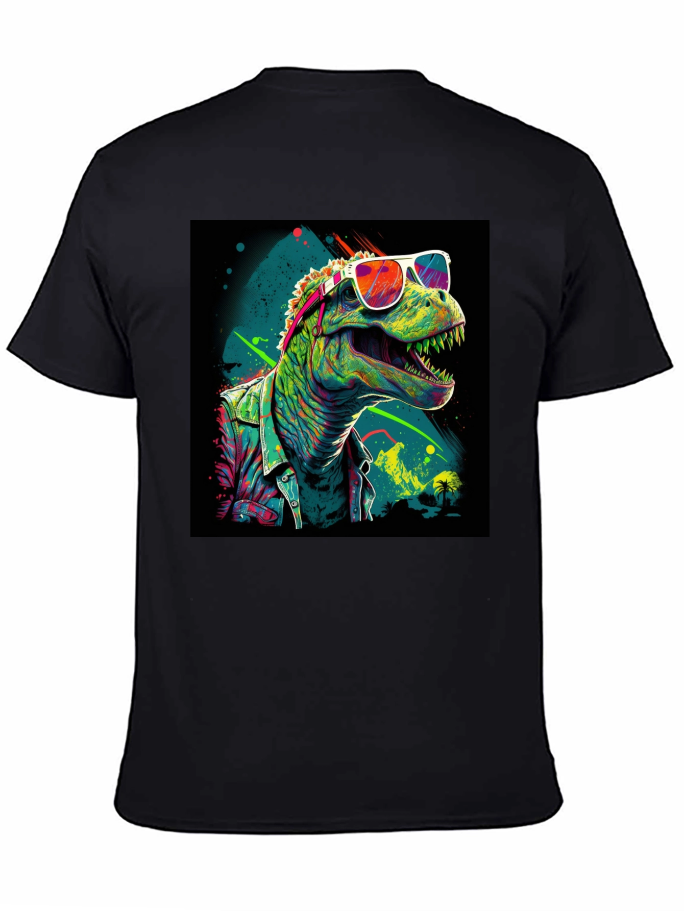 Retro Dinosaur Graphic Tee - Cool T-Rex in Sunglasses!