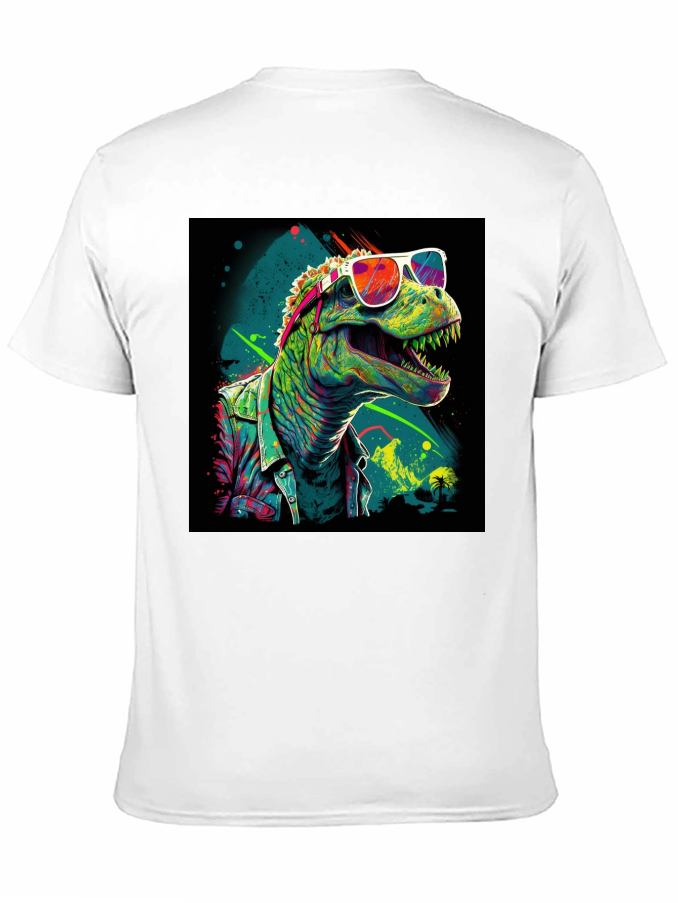 Retro Dinosaur Graphic Tee - Cool T-Rex in Sunglasses!