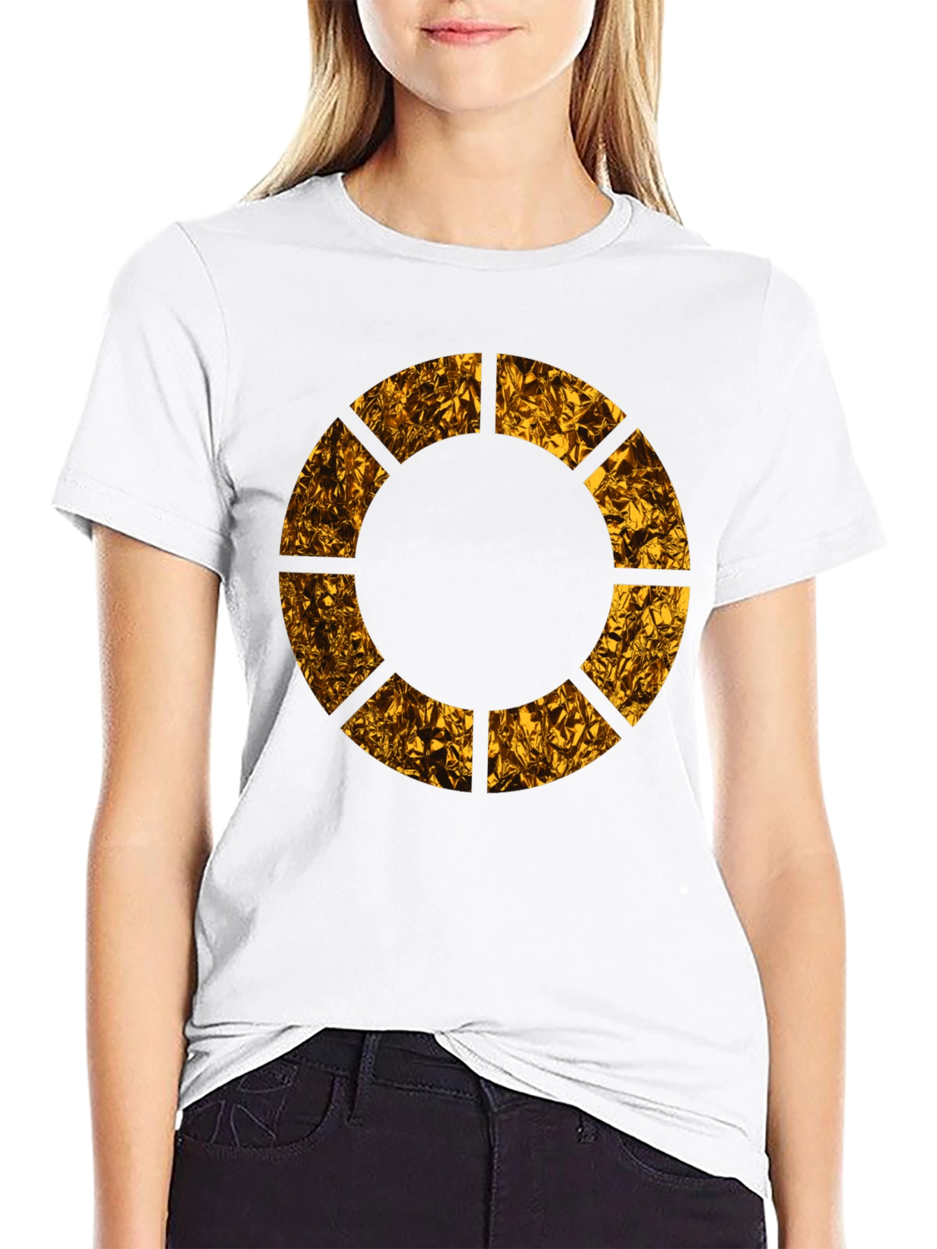 Geometric Circle Graphic Tee - Modern Black T-Shirt