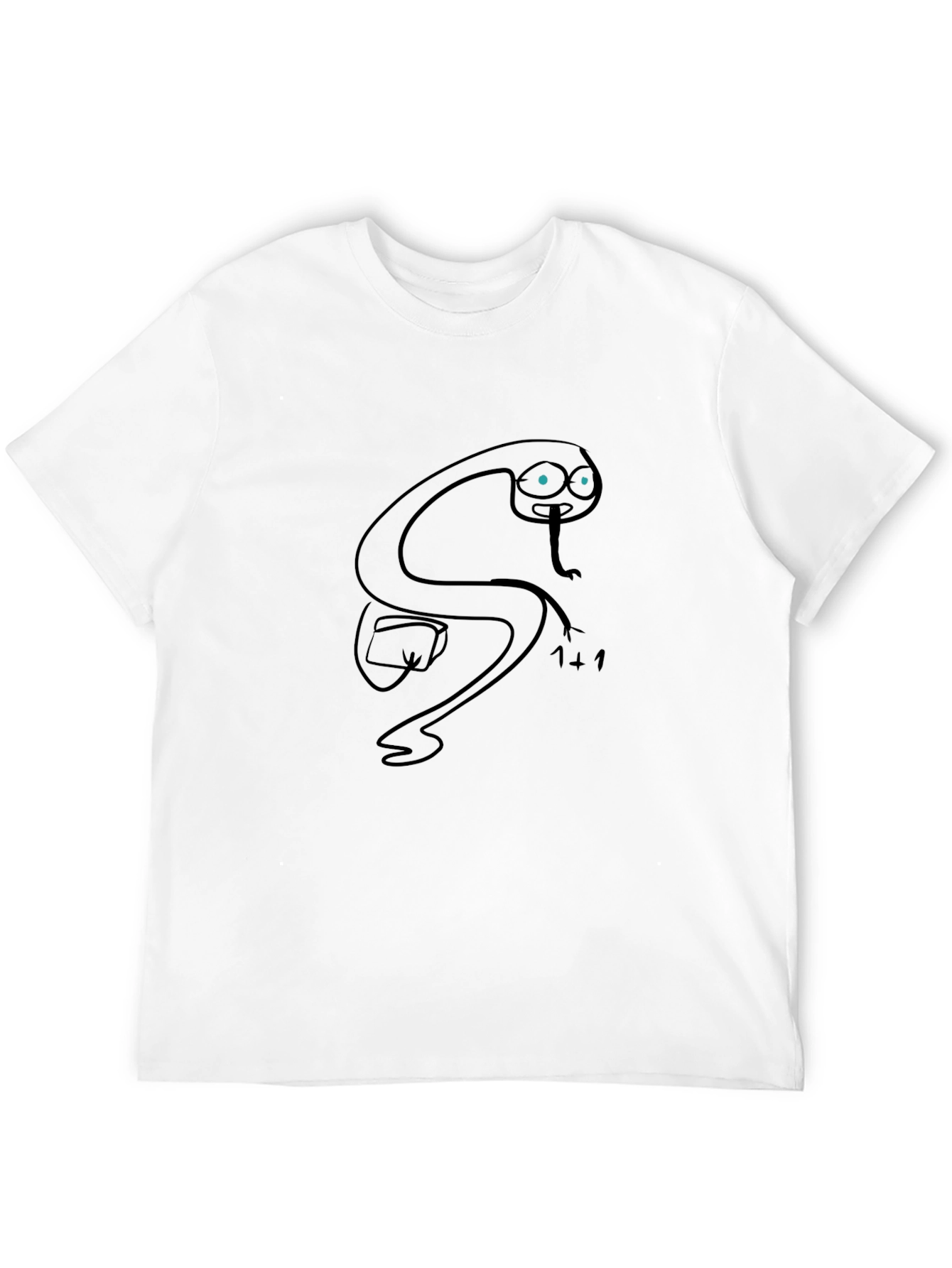 Snake Cartoon Graphic Black T-Shirt