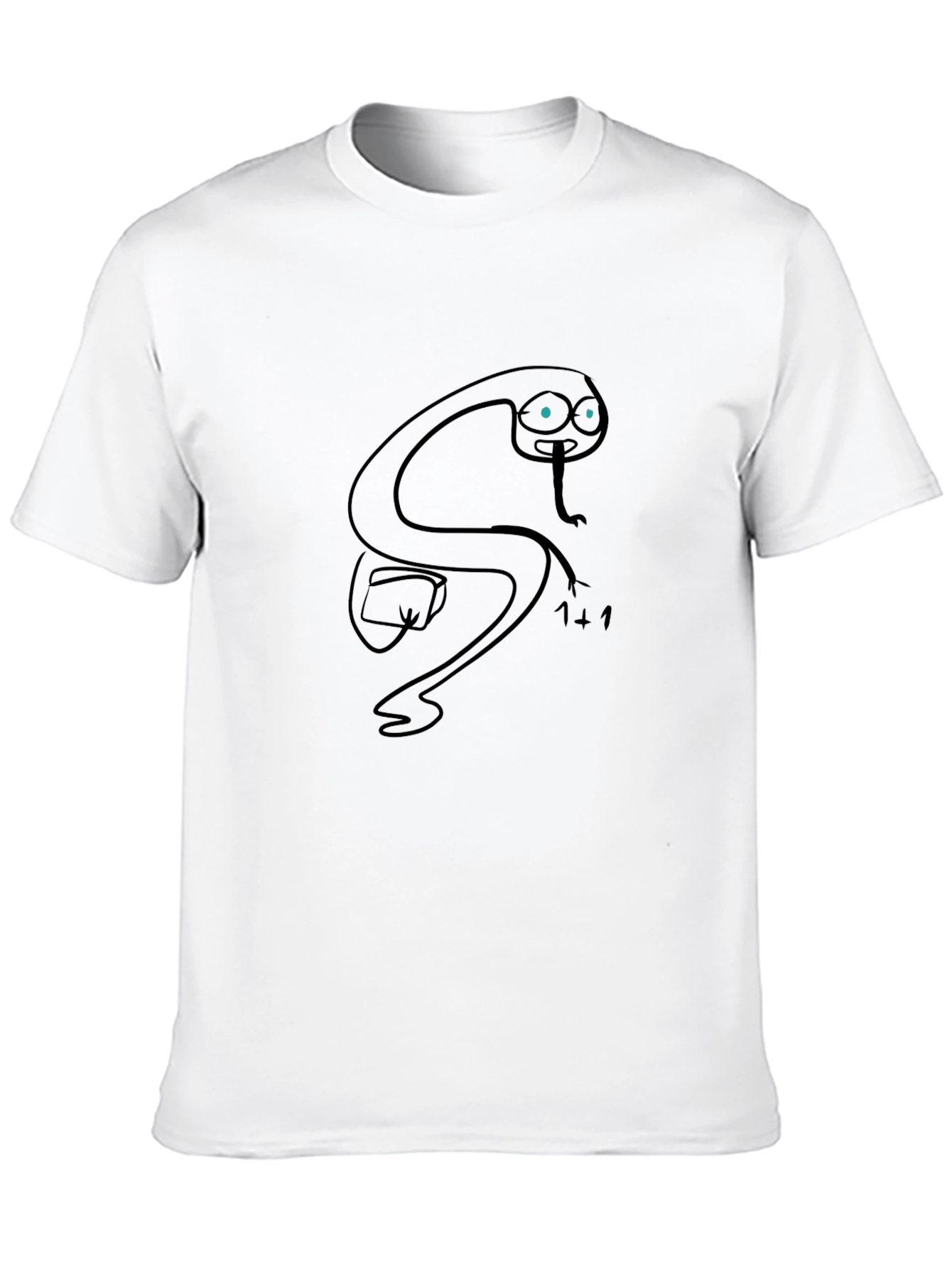 Snake Cartoon Graphic Black T-Shirt