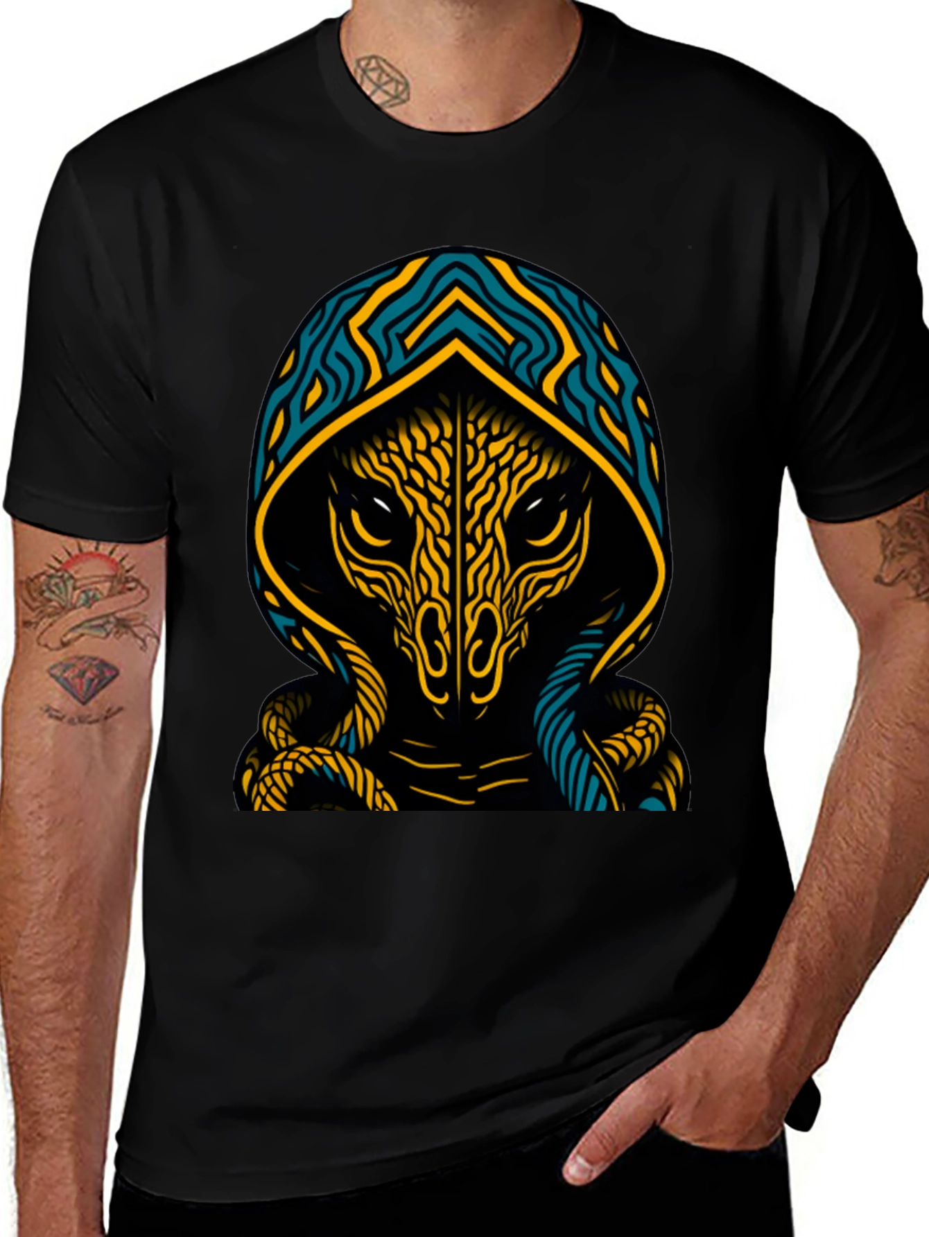 Mystic Hooded Creature Graphic Tee