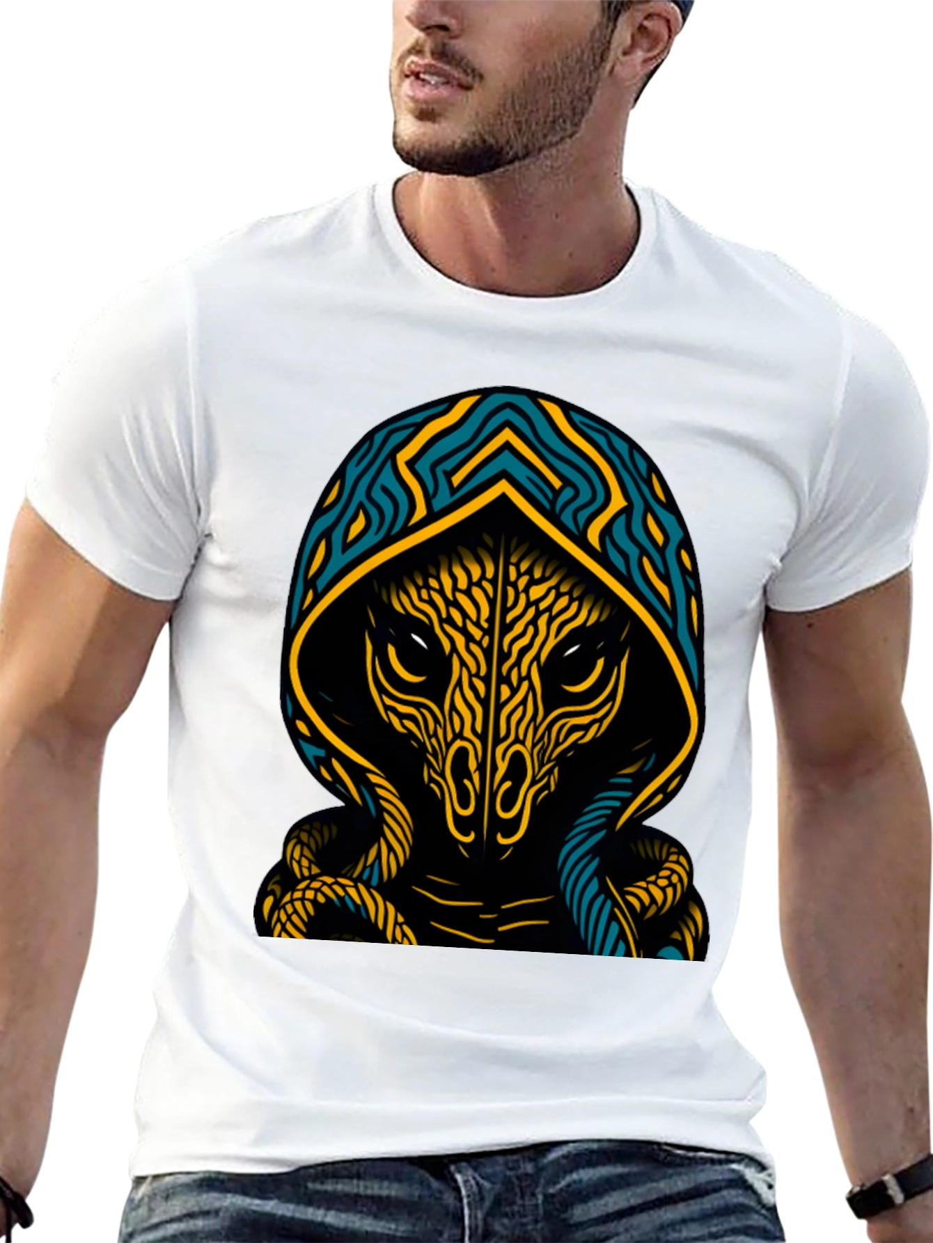 Mystic Hooded Creature Graphic Tee