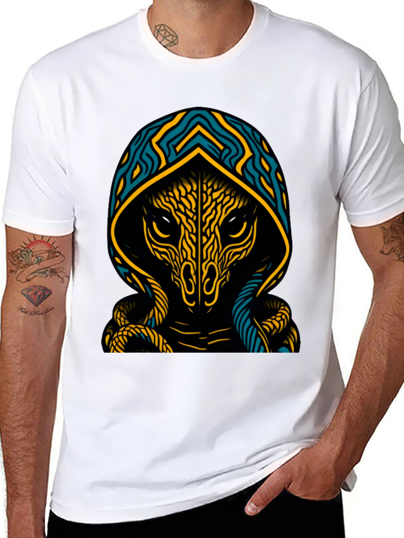 Mystic Hooded Creature Graphic Tee